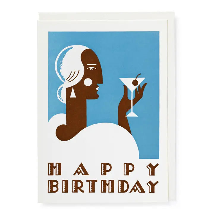 Art Deco Birthday | Blank - Greeting Card