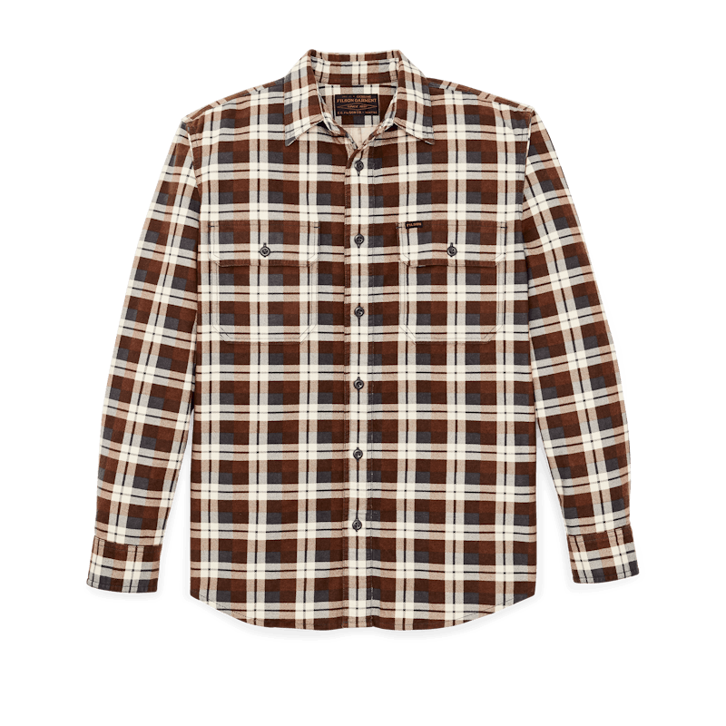 FILED FLANNEL SHIRT - BROWN / GRAY