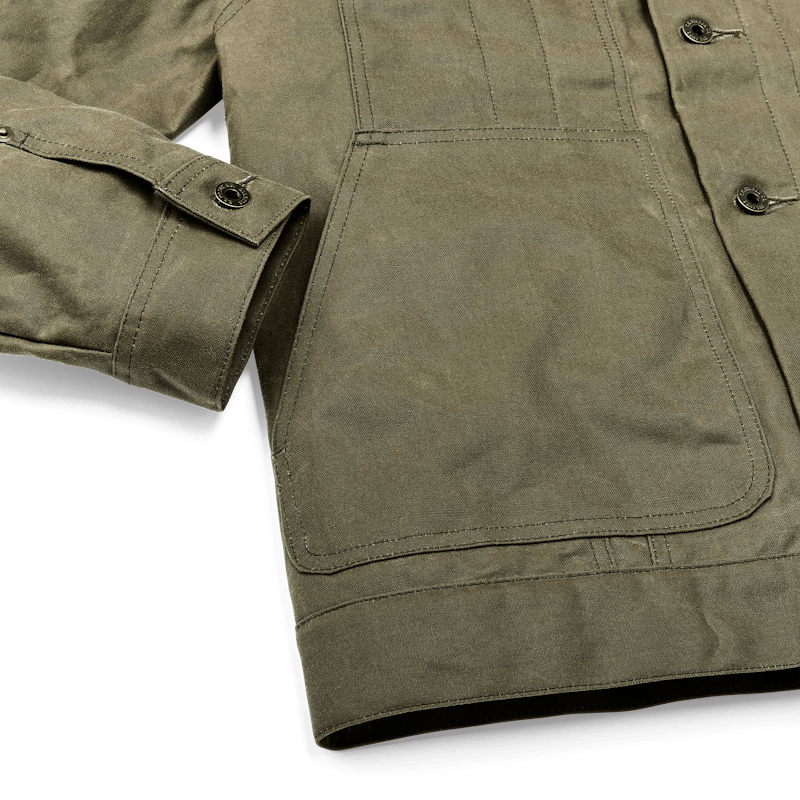 TIN CLOTH SHORT LINED CRUISER JACKET - MILITARY GREEN