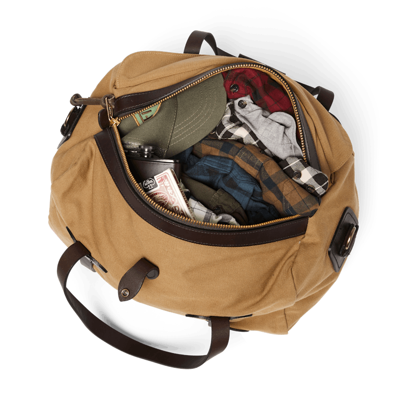 RUGGED TWILL MEDIUM DUFFLE BAG - TAN