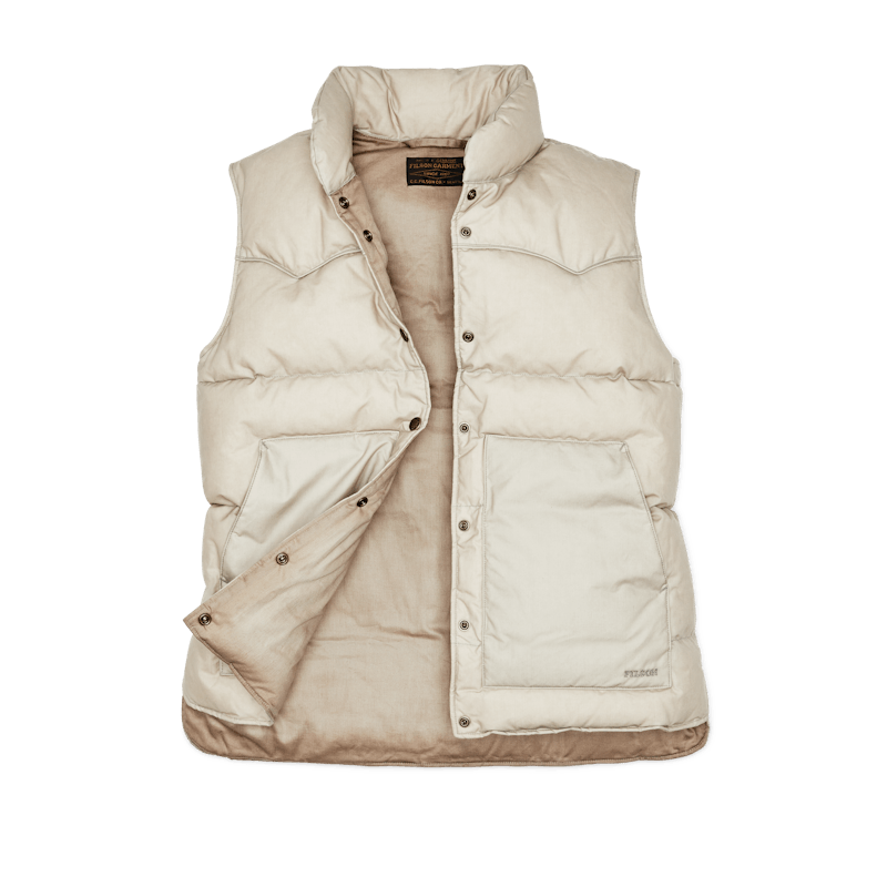 Women's Waxed Down Vest - Light Tan