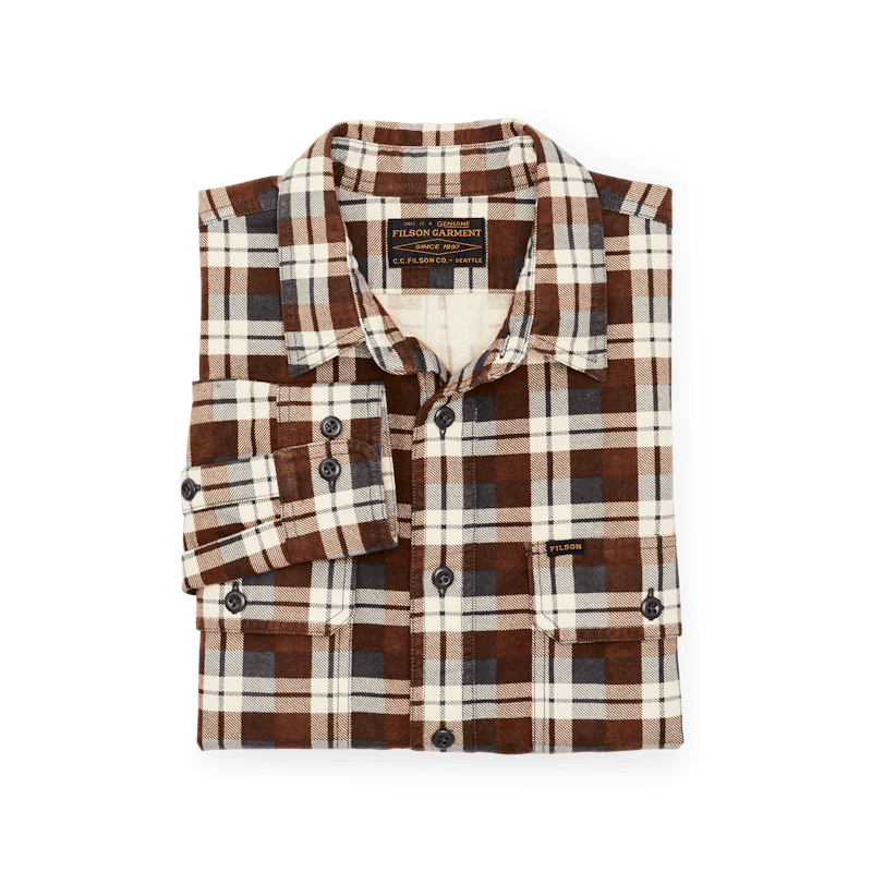 FILED FLANNEL SHIRT - BROWN / GRAY