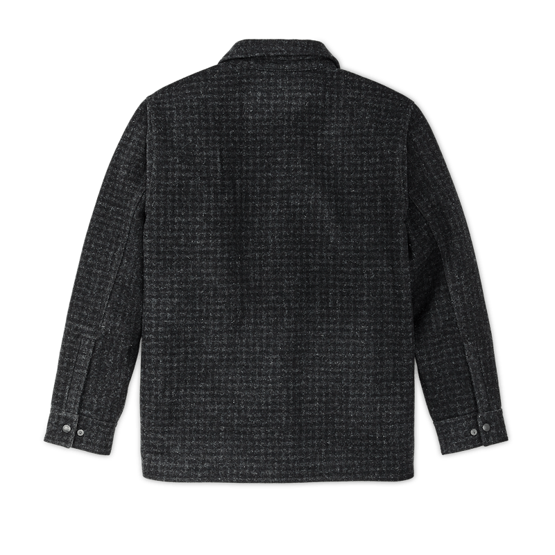 LINED MACKINAW WOOL JAC-SHIRT - Black Marl / Heather Check