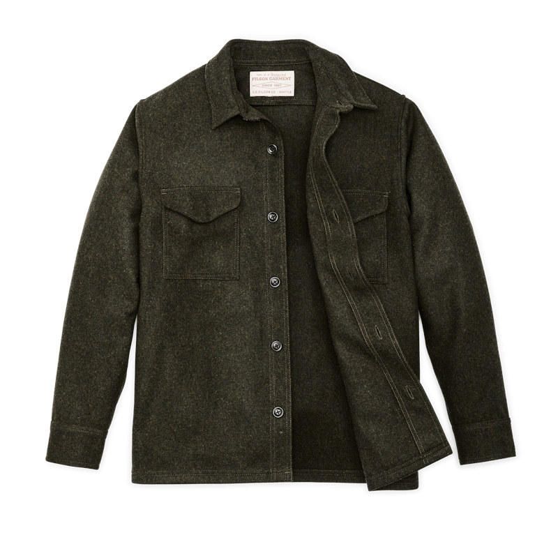 WOOL JAC-SHIRT - Forest Green