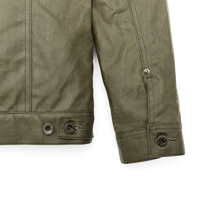 TIN CLOTH SHORT LINED CRUISER JACKET - MILITARY GREEN