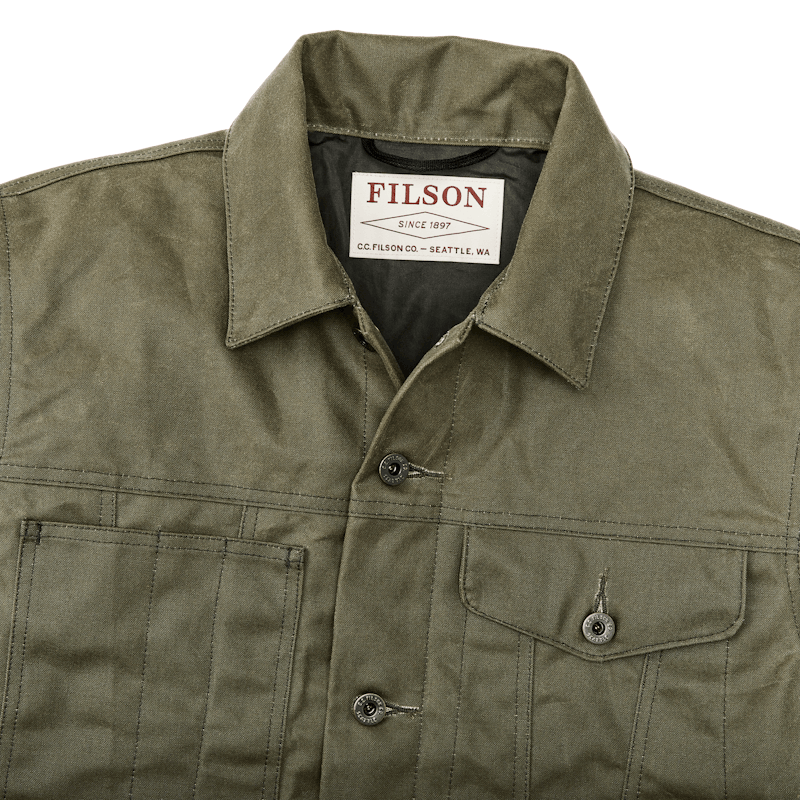 TIN CLOTH SHORT LINED CRUISER JACKET - MILITARY GREEN