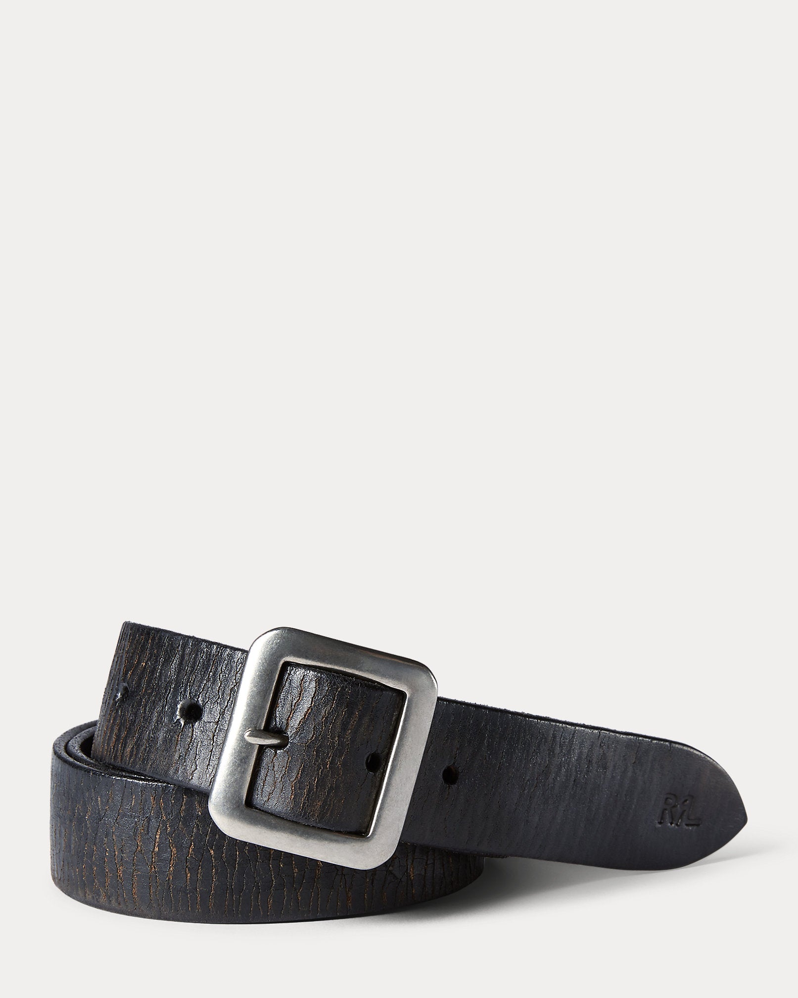 RRL Hand-Burnished Leather Belt