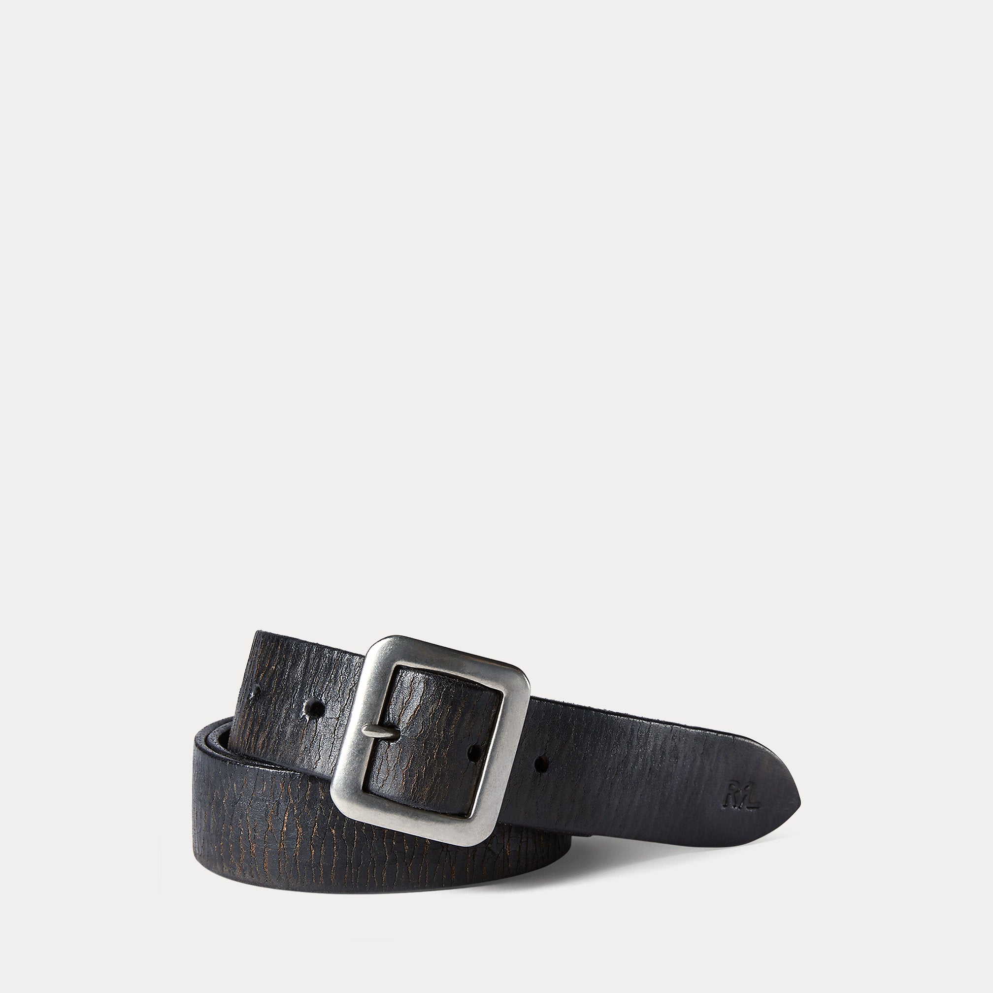 RRL Hand-Burnished Leather Belt