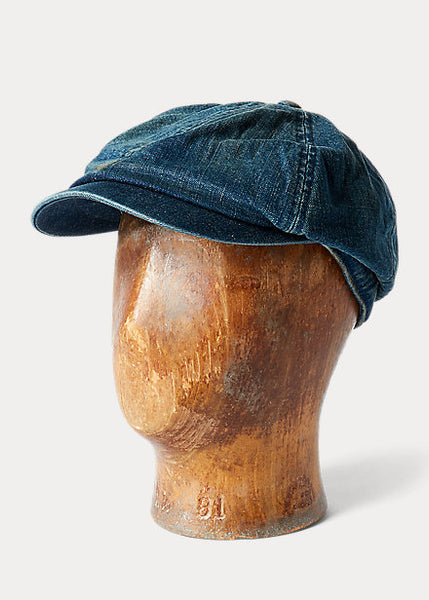 RRL インディゴキャスケット Madras Plaid Newsboy Cap-