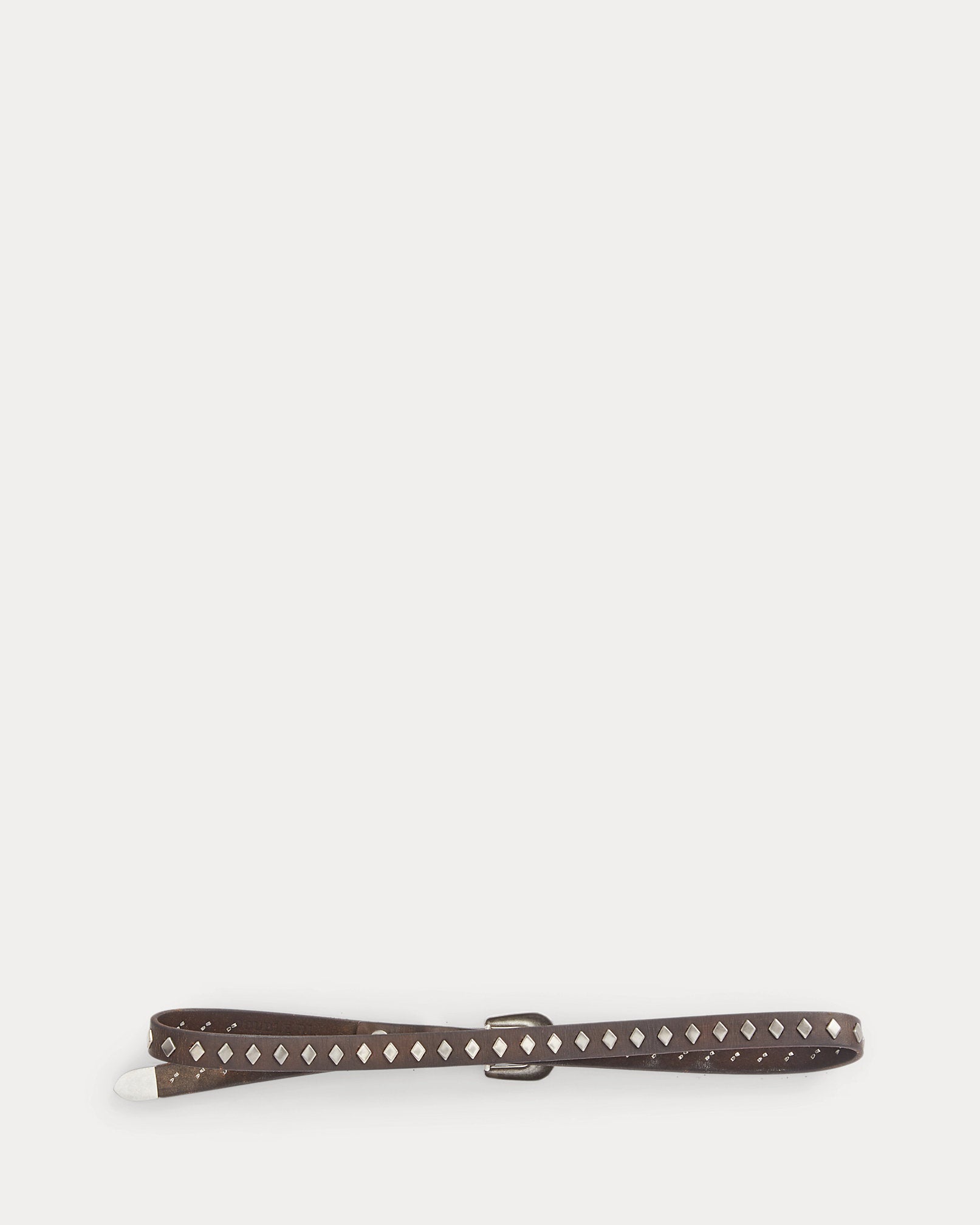 RRL Studded Leather Slim Belt