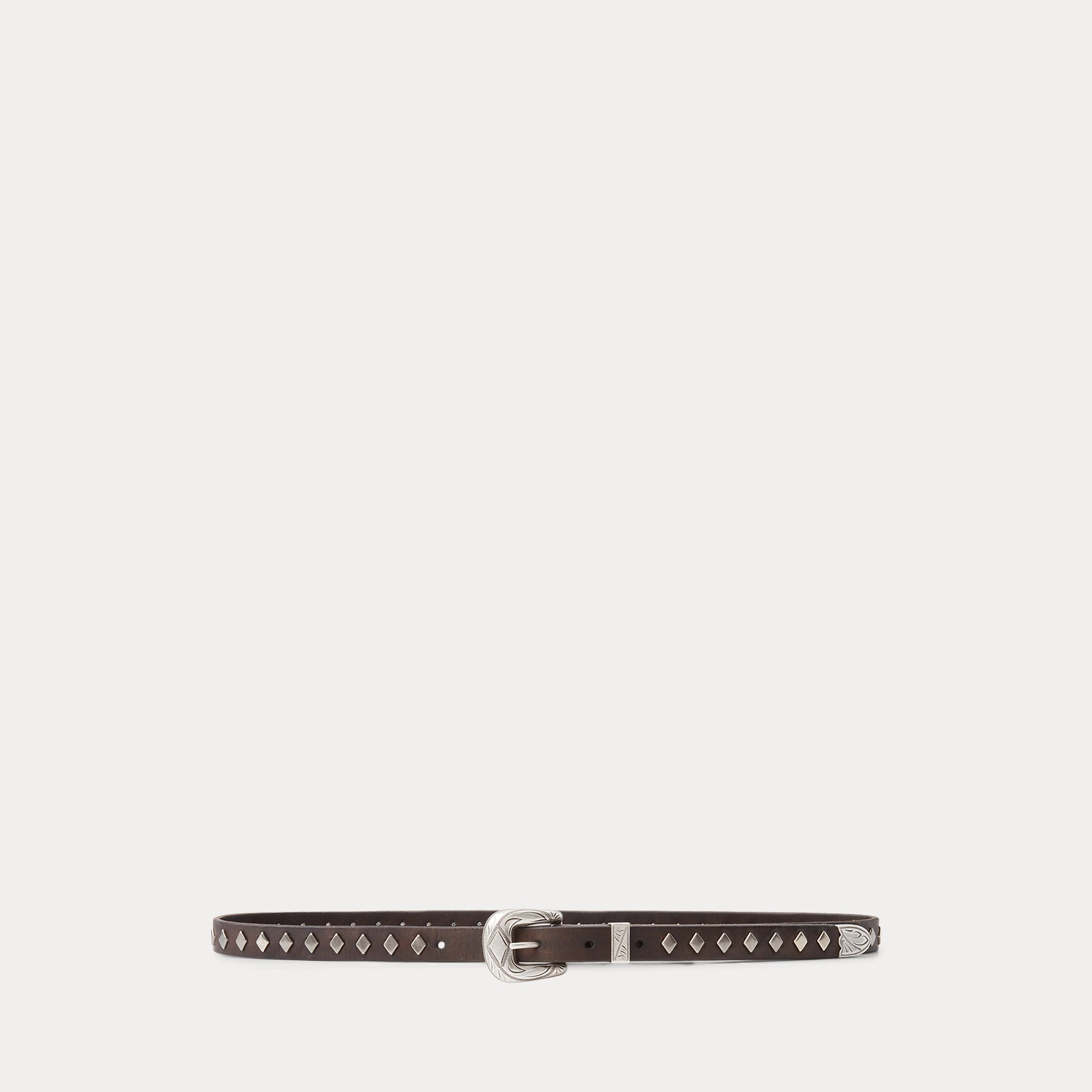 RRL Studded Leather Slim Belt