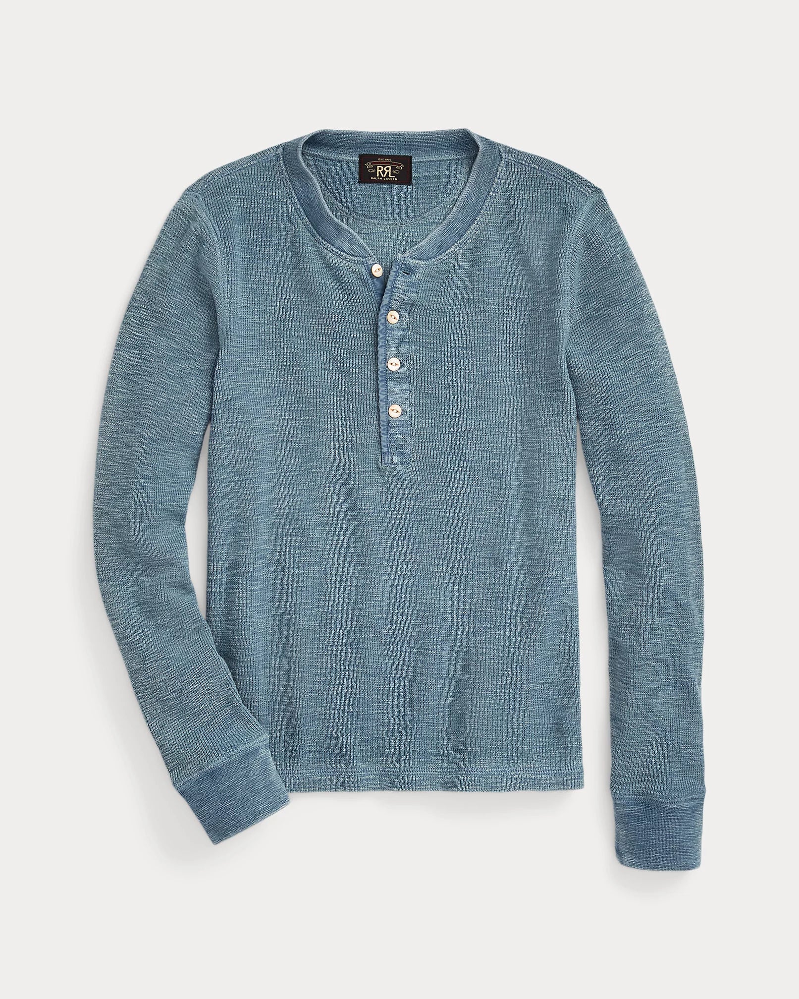 RRL Stretch-Cotton Waffle Henley - Women