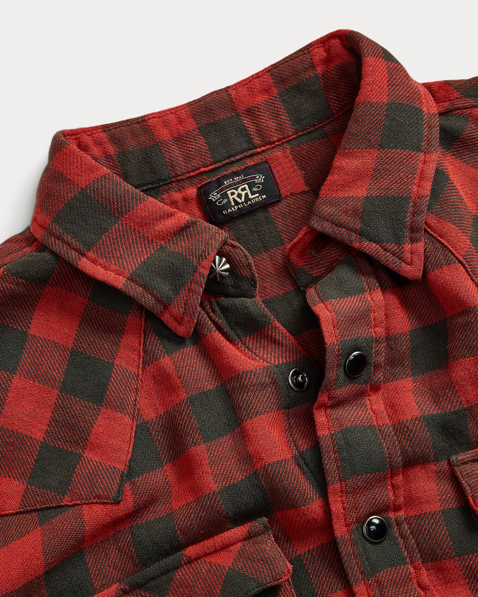 RRL Plaid Cotton-Linen Western Shirt - Women