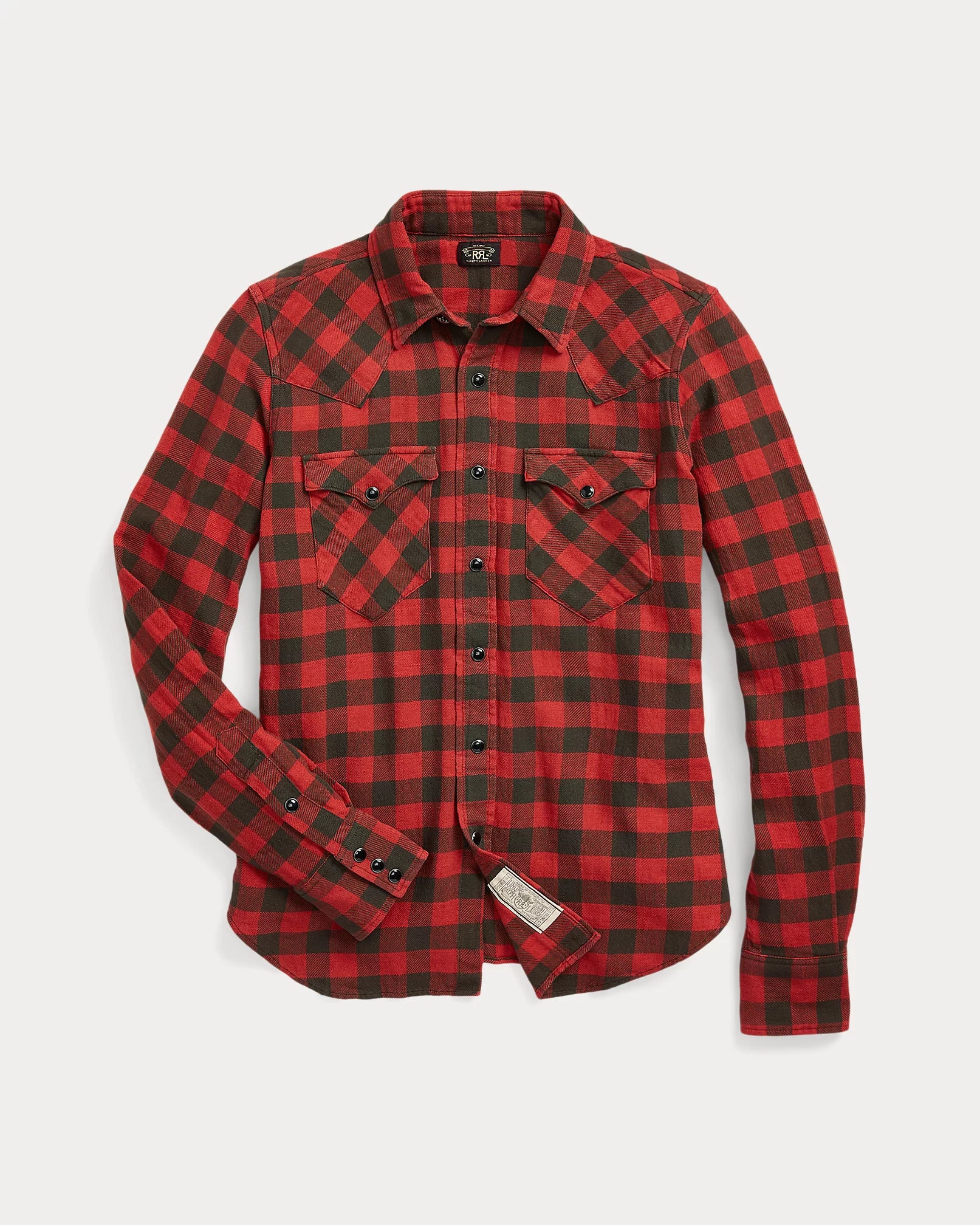 RRL Plaid Cotton-Linen Western Shirt - Women