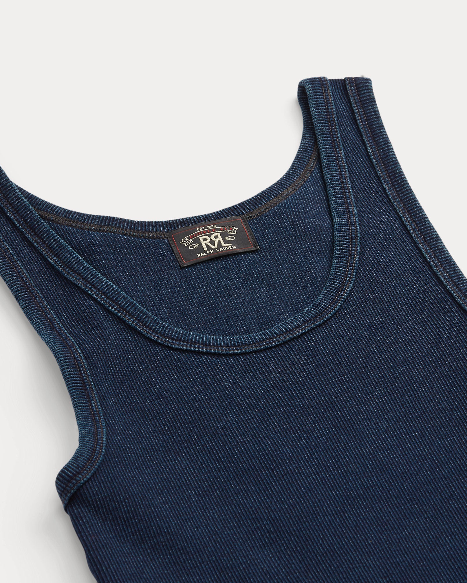 RRL - Stretch Cotton Ribbed Tank - Indigo