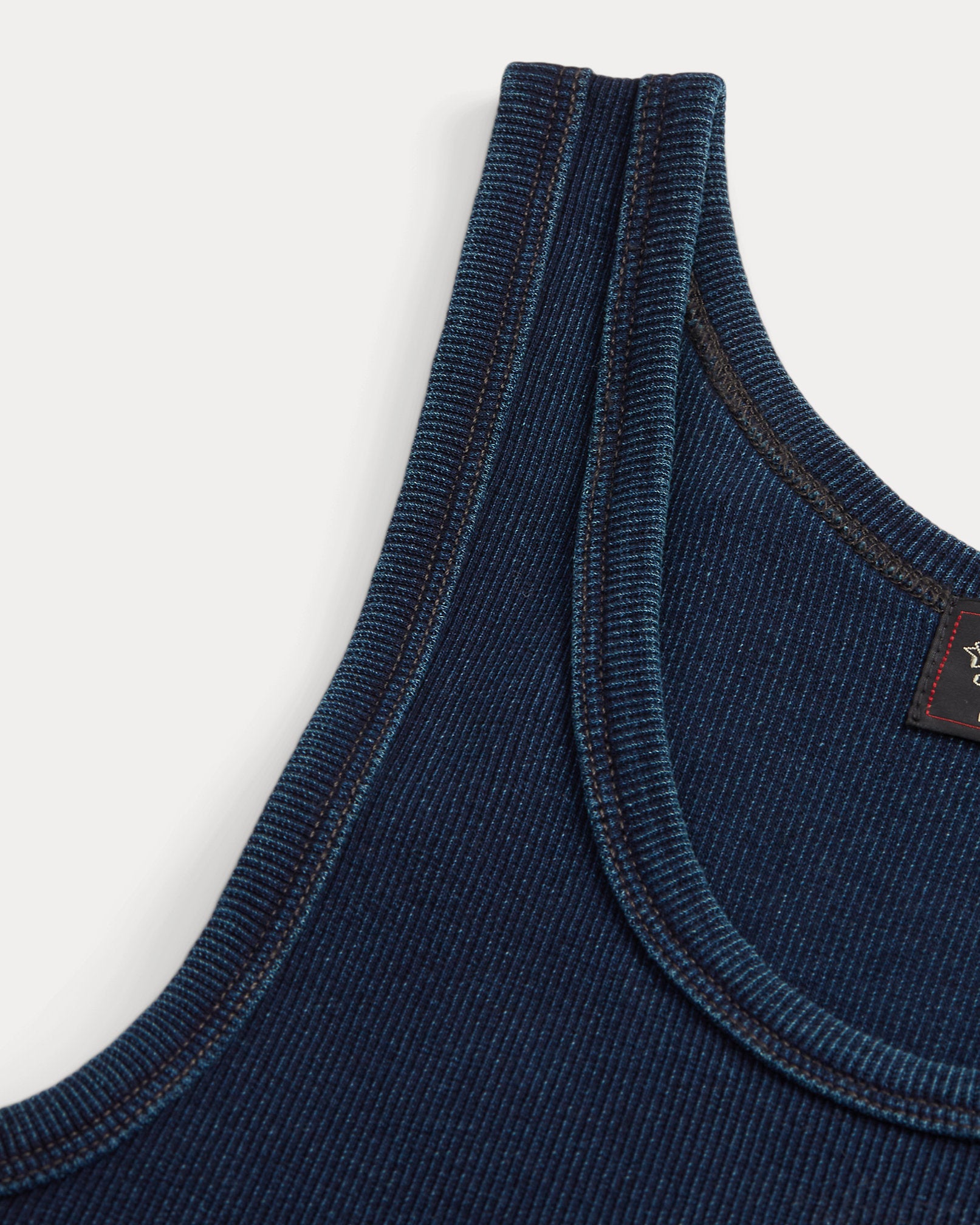 RRL - Stretch Cotton Ribbed Tank - Indigo