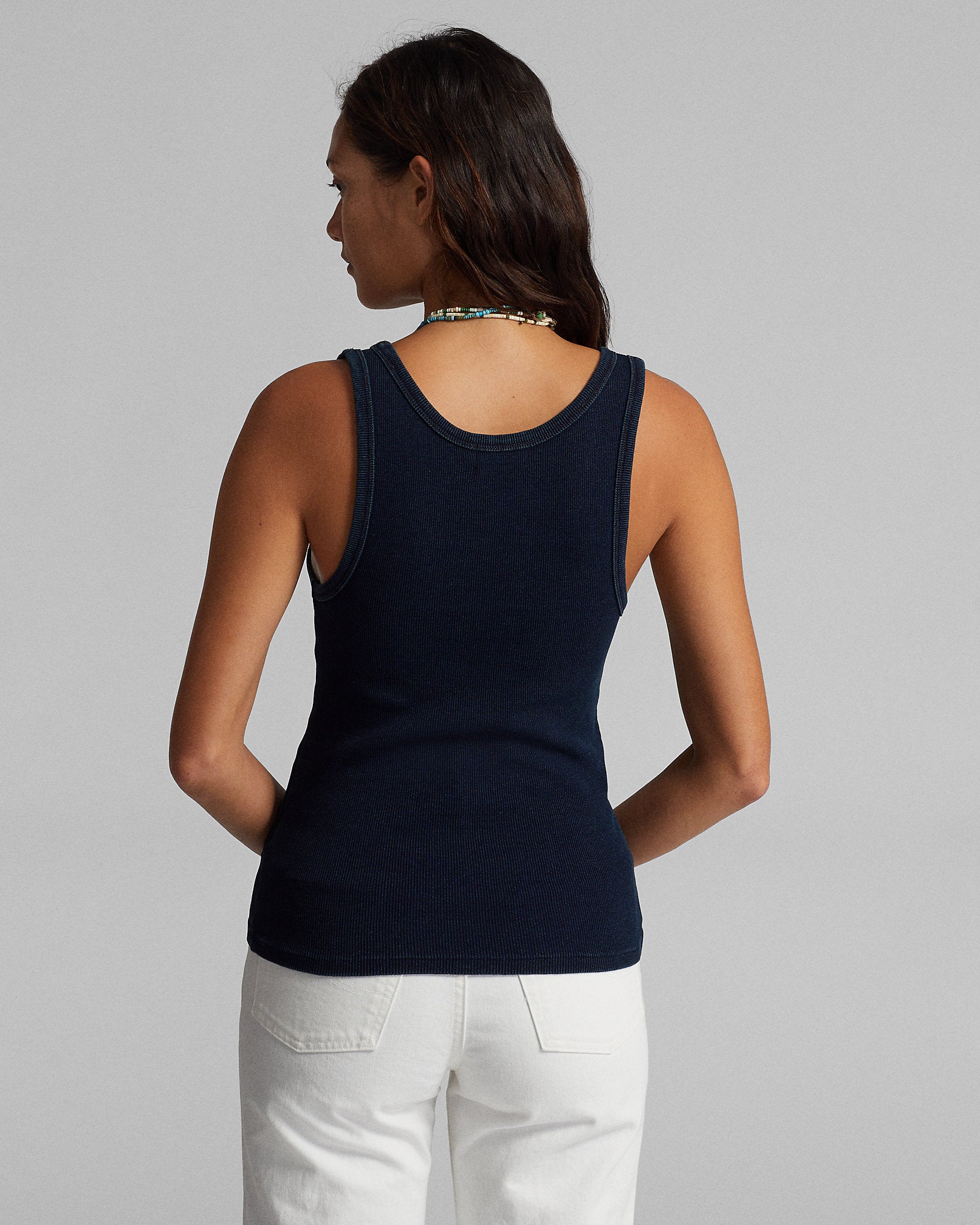 RRL - Stretch Cotton Ribbed Tank - Indigo