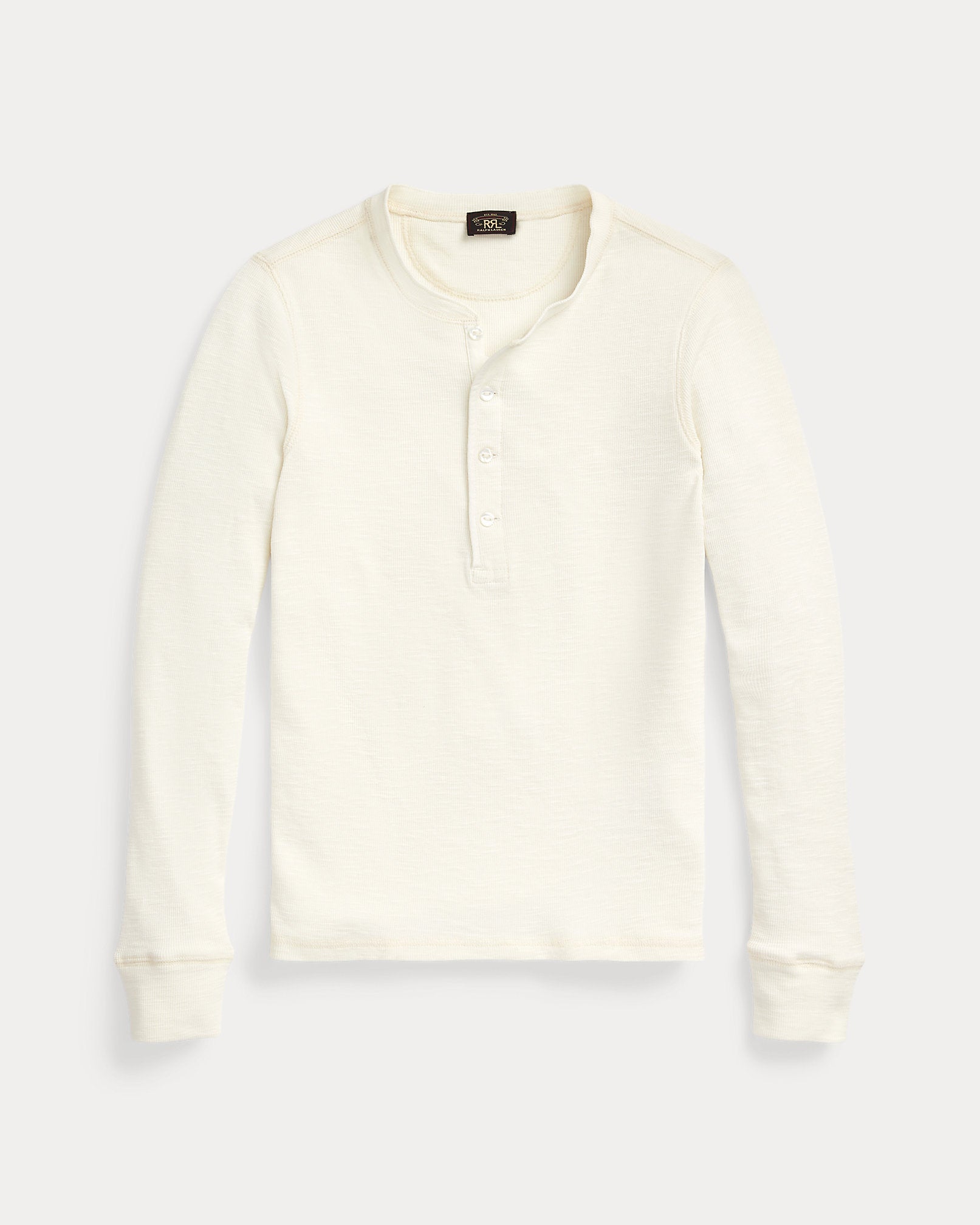 RRL - Waffle-Knit Cotton Henley - Paper White