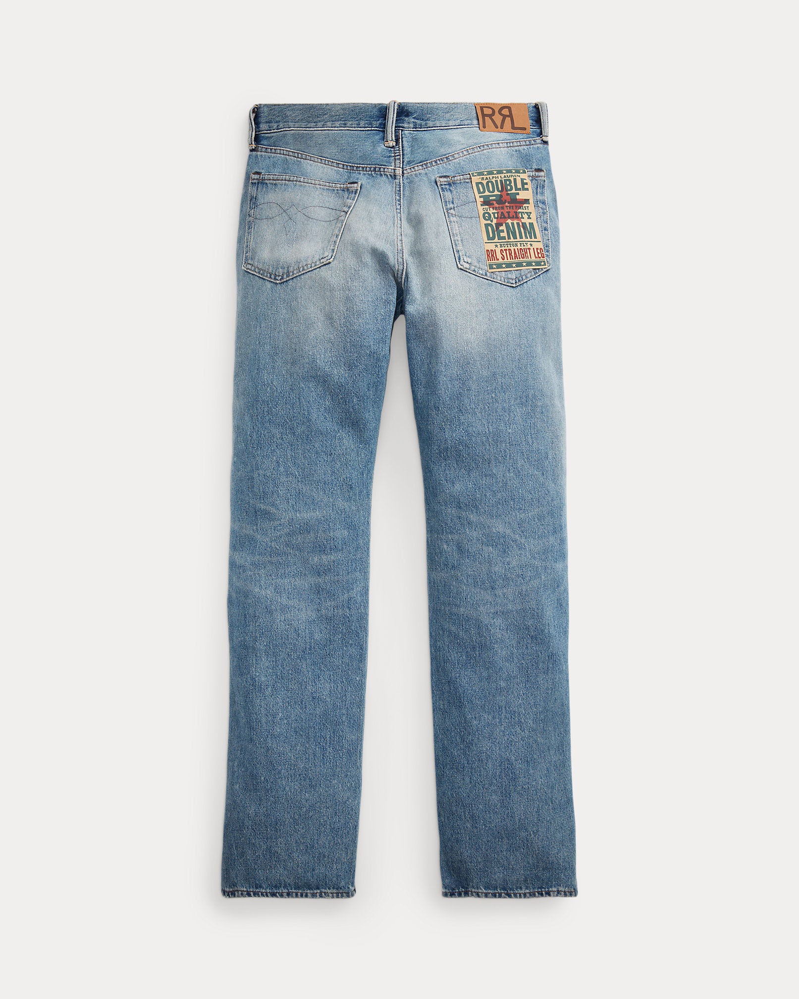 RRL Straight Fit Repaired Clearville Jean