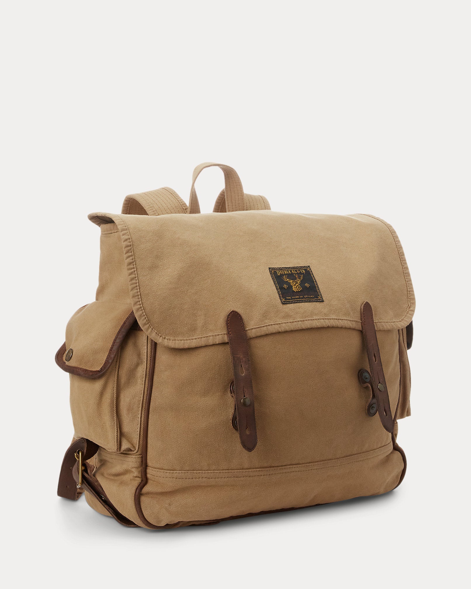 RRL Leather-Trim Canvas Backpack