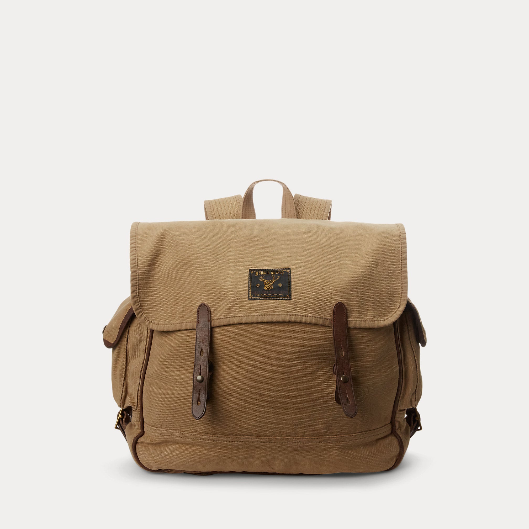 RRL Leather-Trim Canvas Backpack