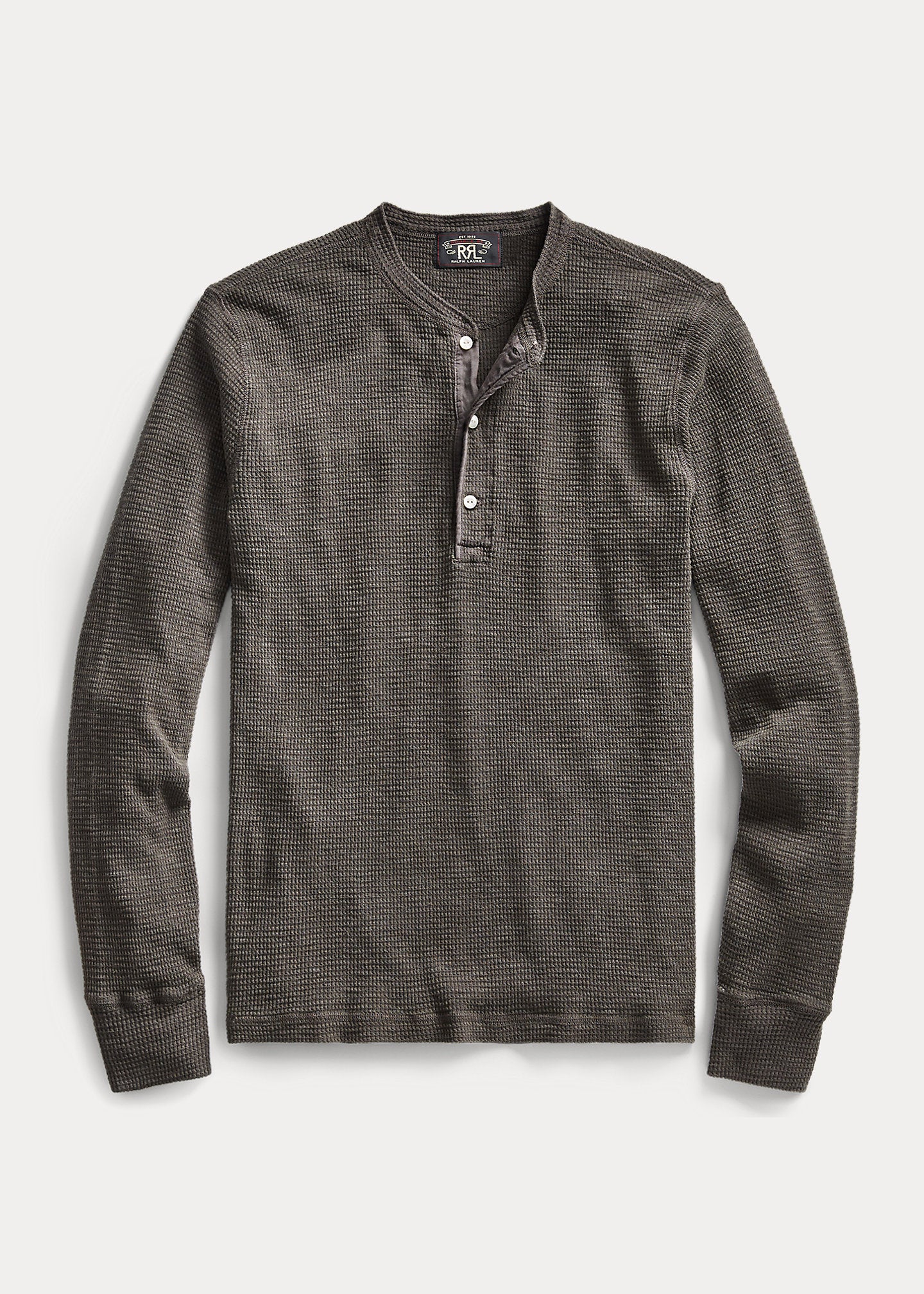 RRL Waffle-Knit Henley Shirt