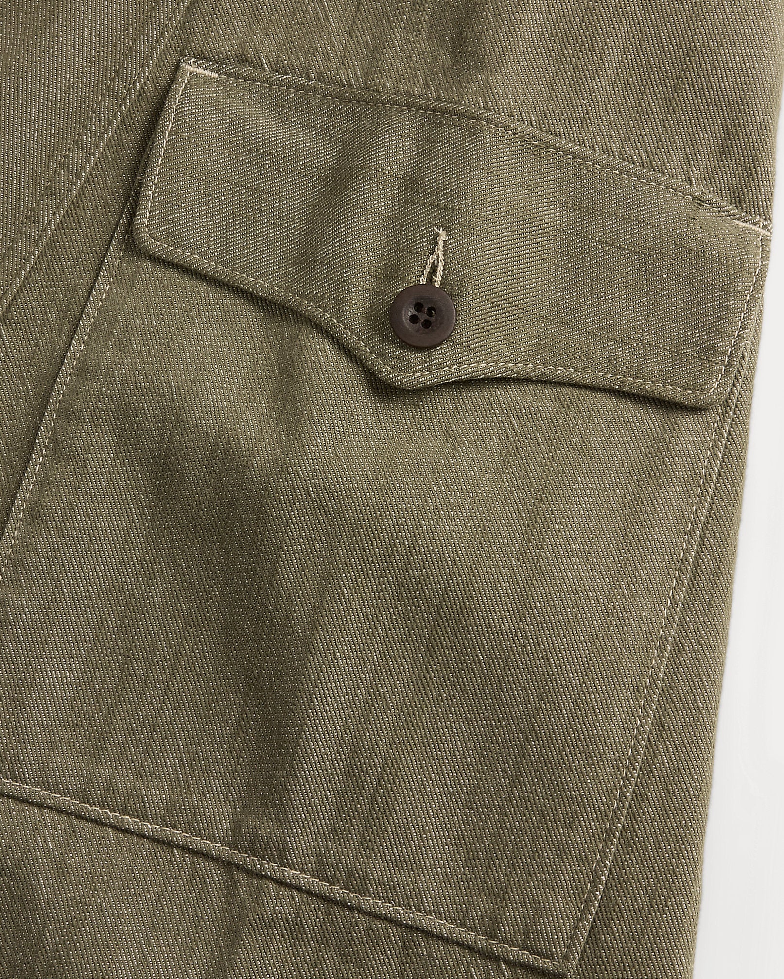 RRL Olive Slub Denim Skirt