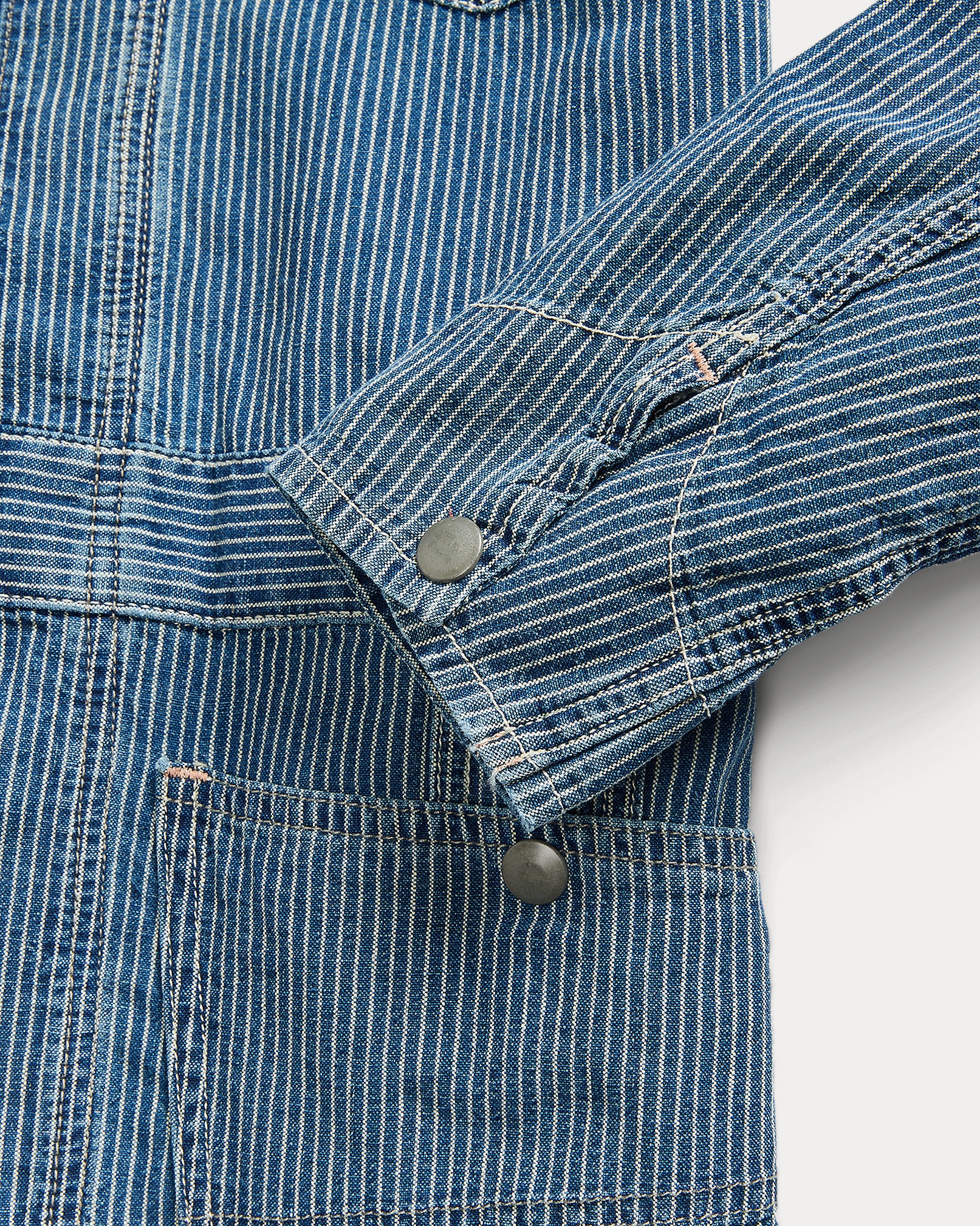 RRL Indigo Striped Linen-Cotton Coverall