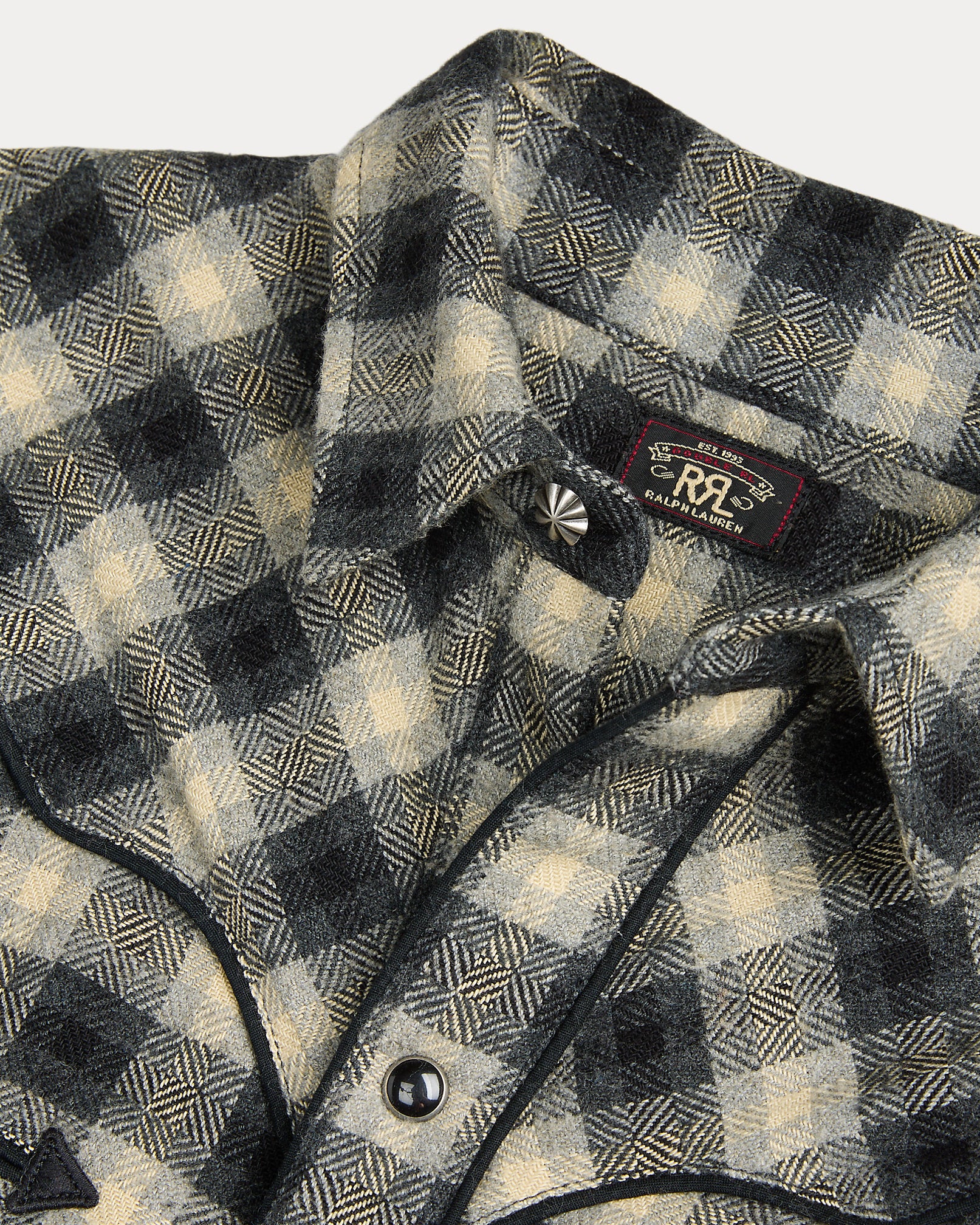 RRL Plaid Dobby Western Shirtdress