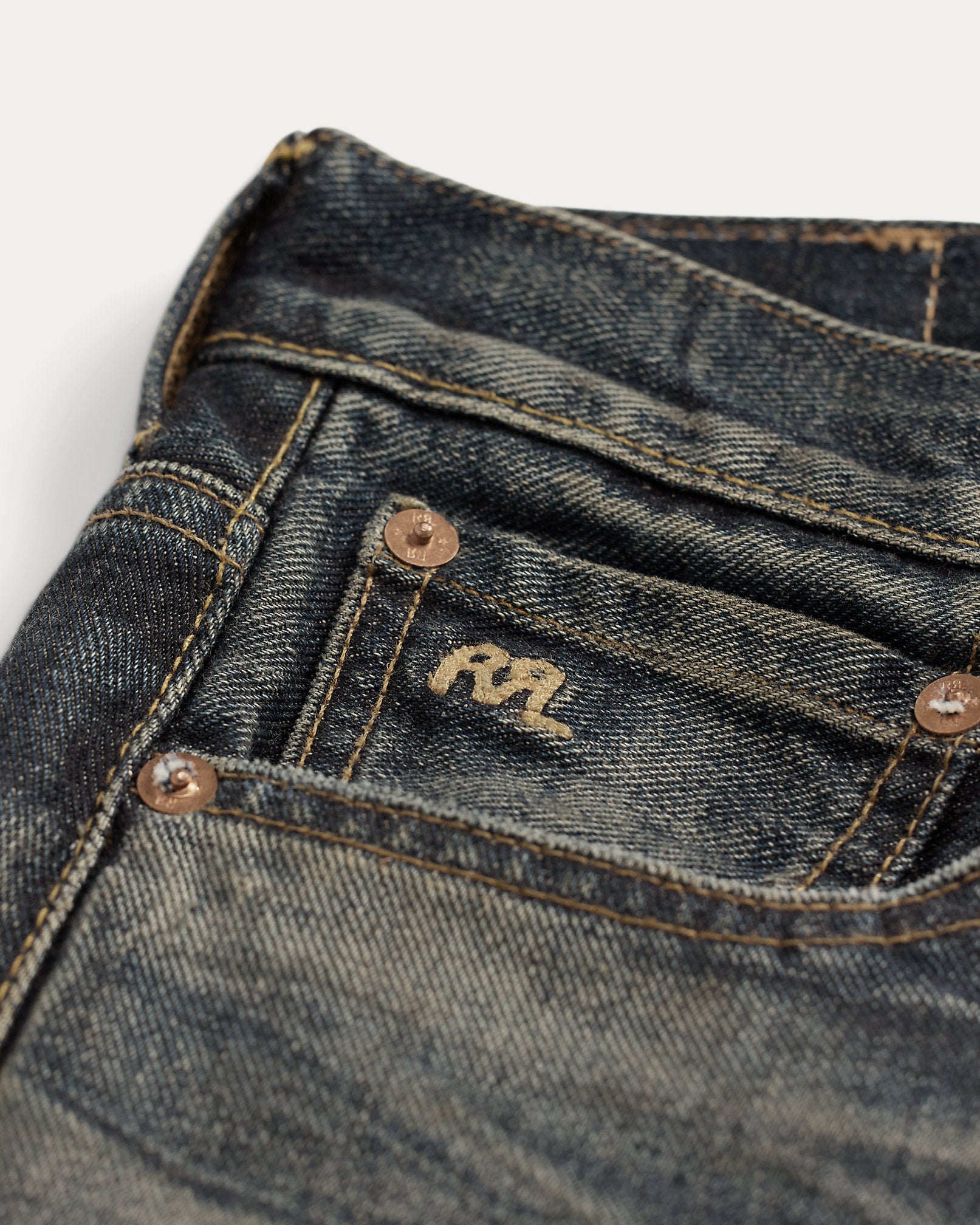 RRL Vintage Wide Fit Distressed Kenley Jean