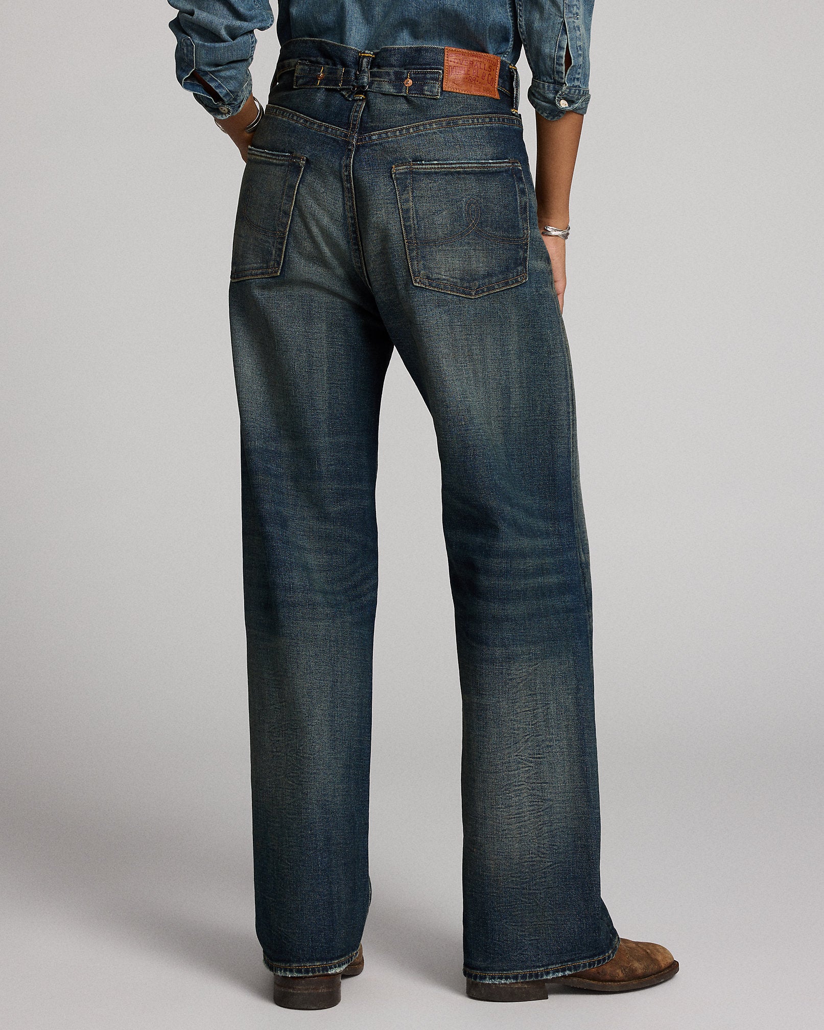 RRL Vintage Wide Fit Distressed Kenley Jean