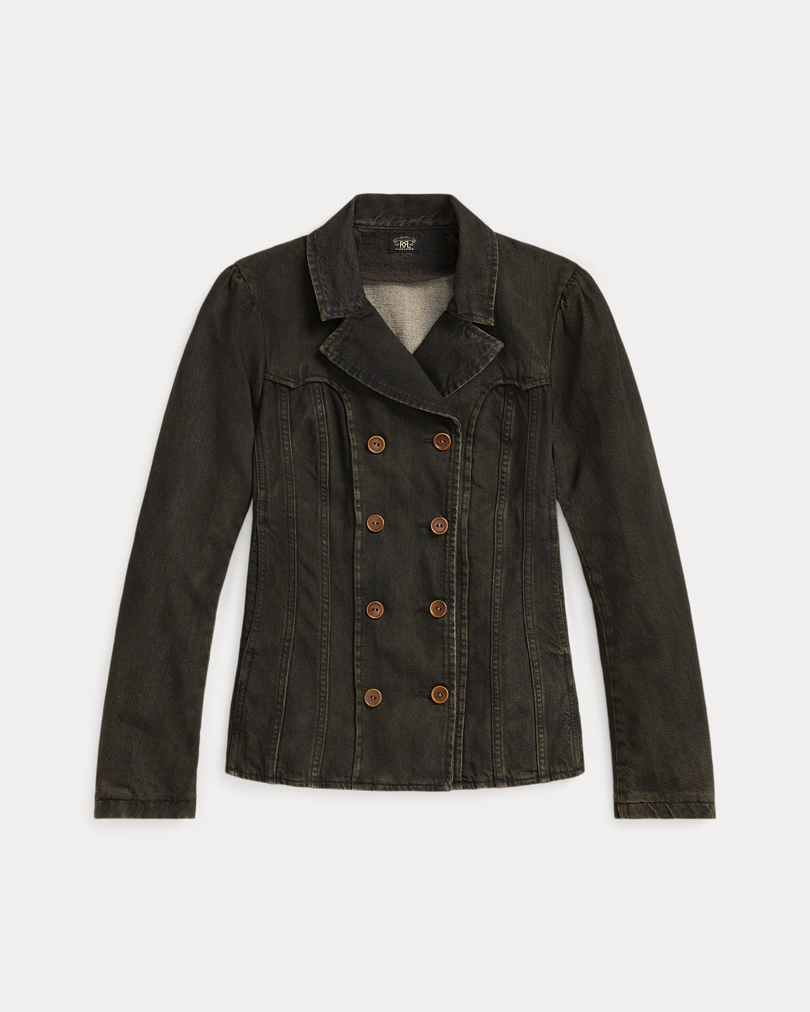 RRL Double-Breasted Black Denim Jacket