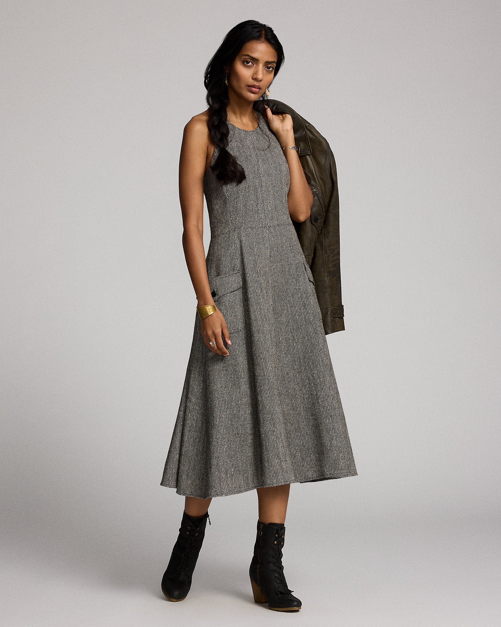 RRL Herringbone Tweed Racerback Dress