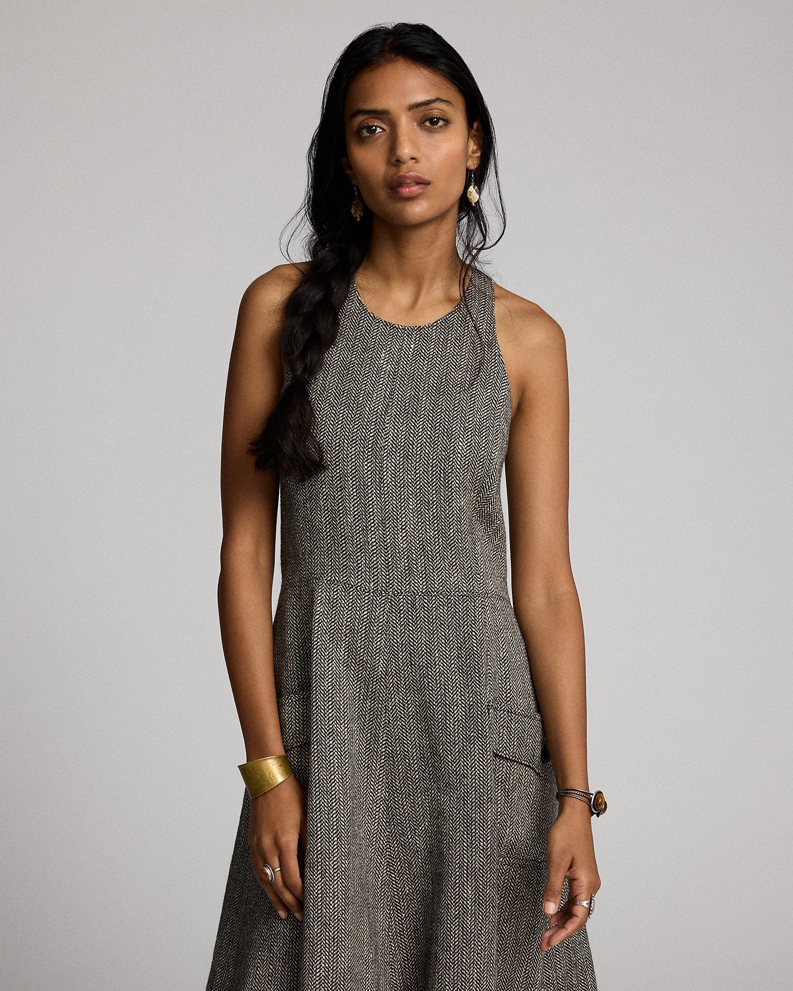 RRL Herringbone Tweed Racerback Dress