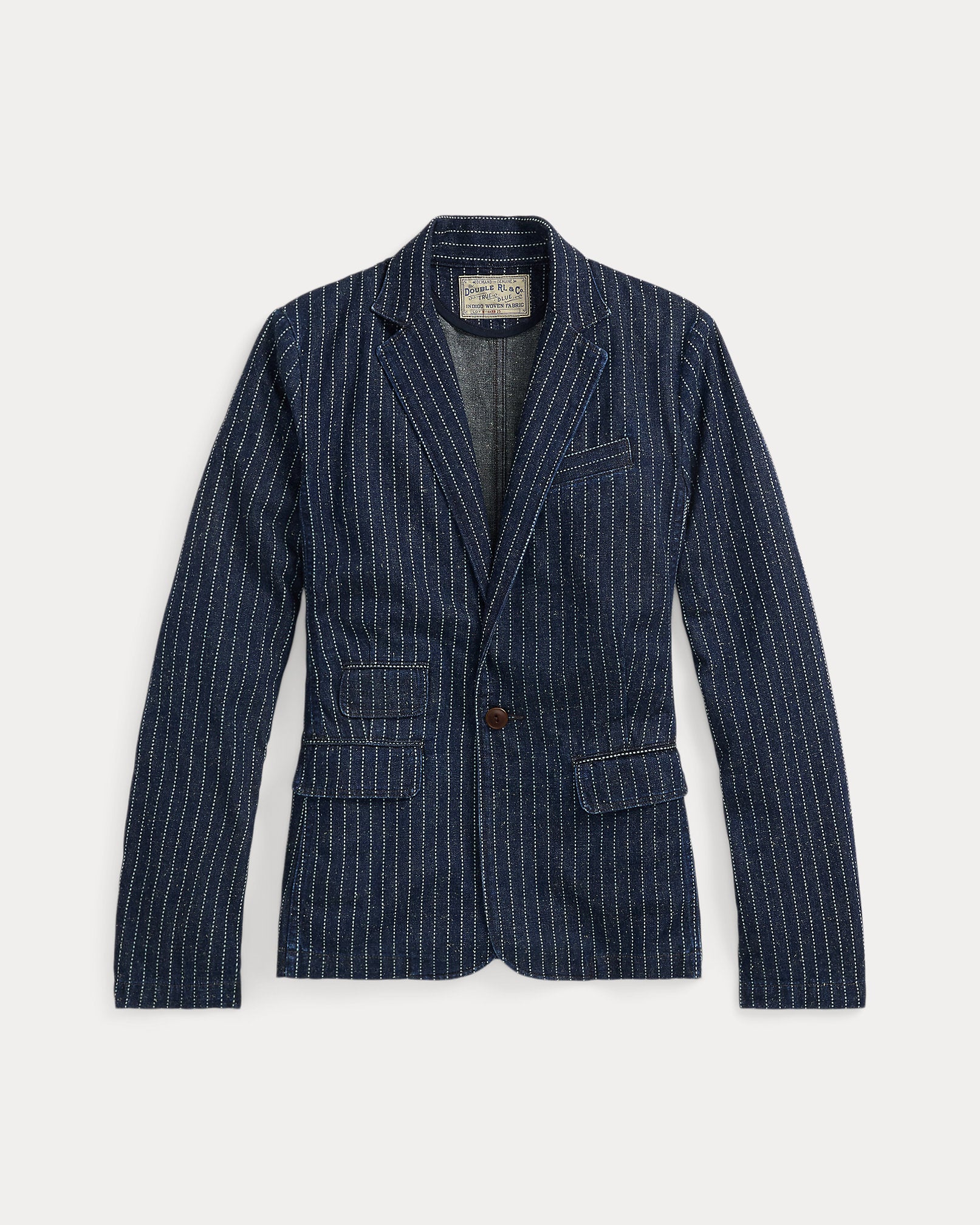 RRL Indigo Dot-Stripe Denim Blazer