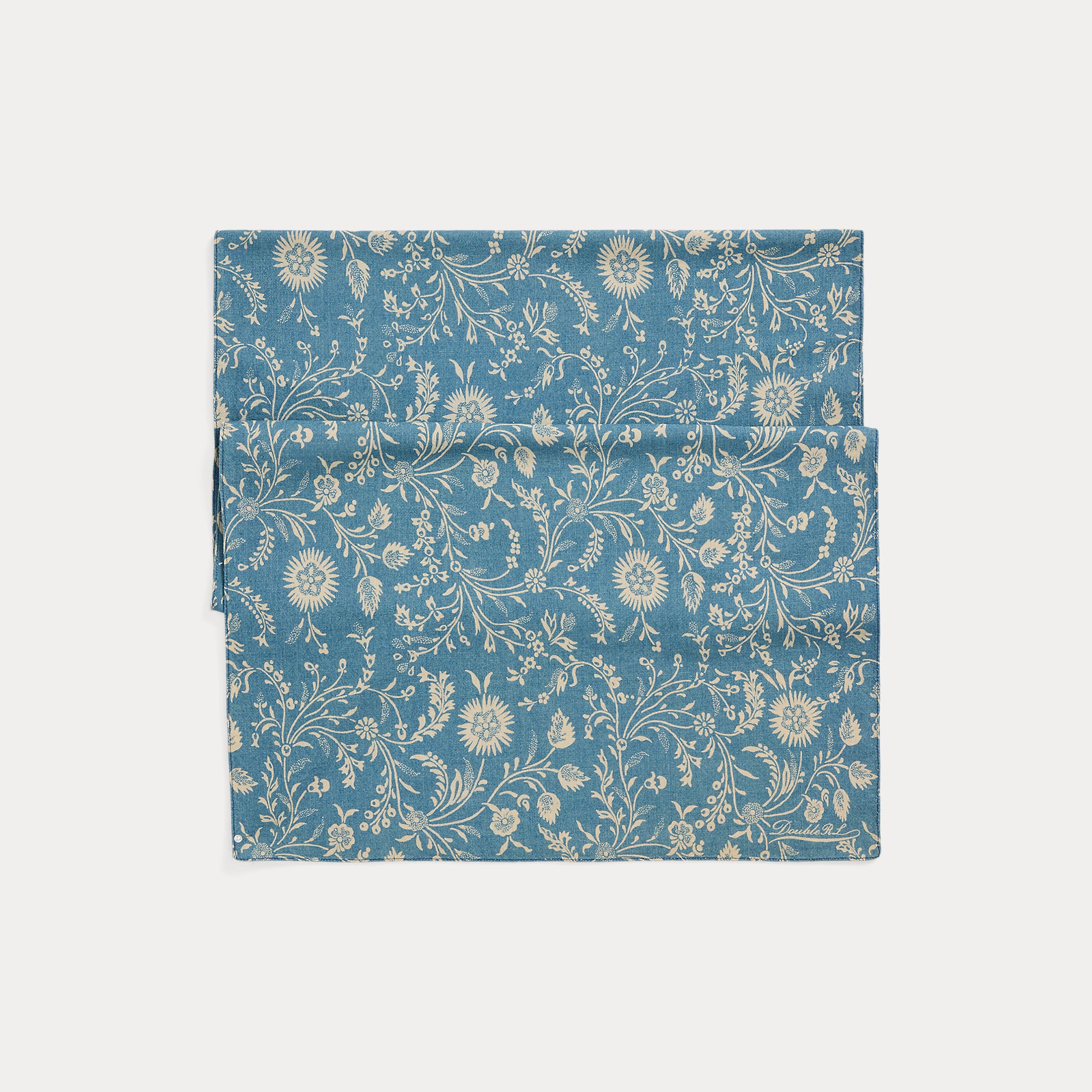 RRL Indigo Floral Cotton Scarf