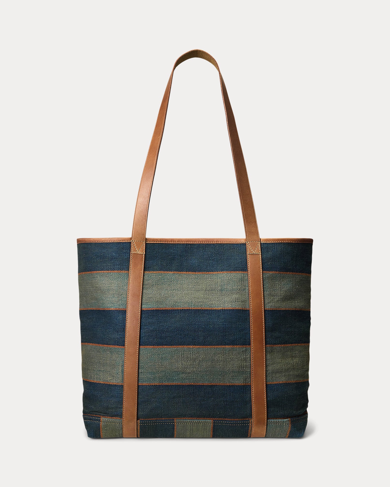 RRL Handwoven Indigo Striped Tote