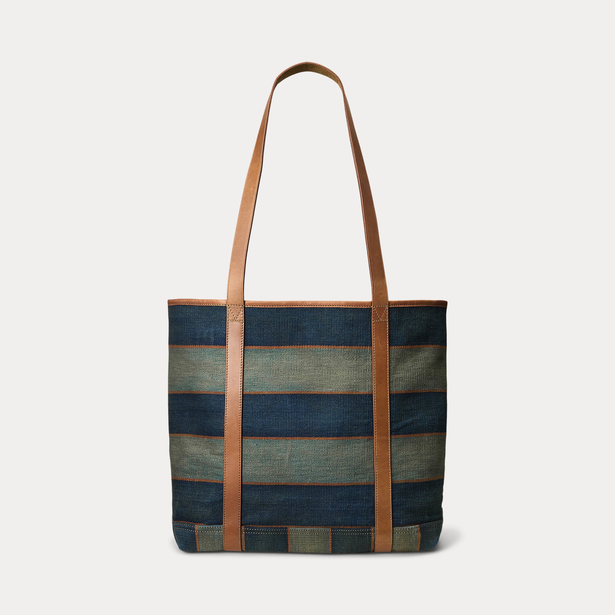 RRL Handwoven Indigo Striped Tote