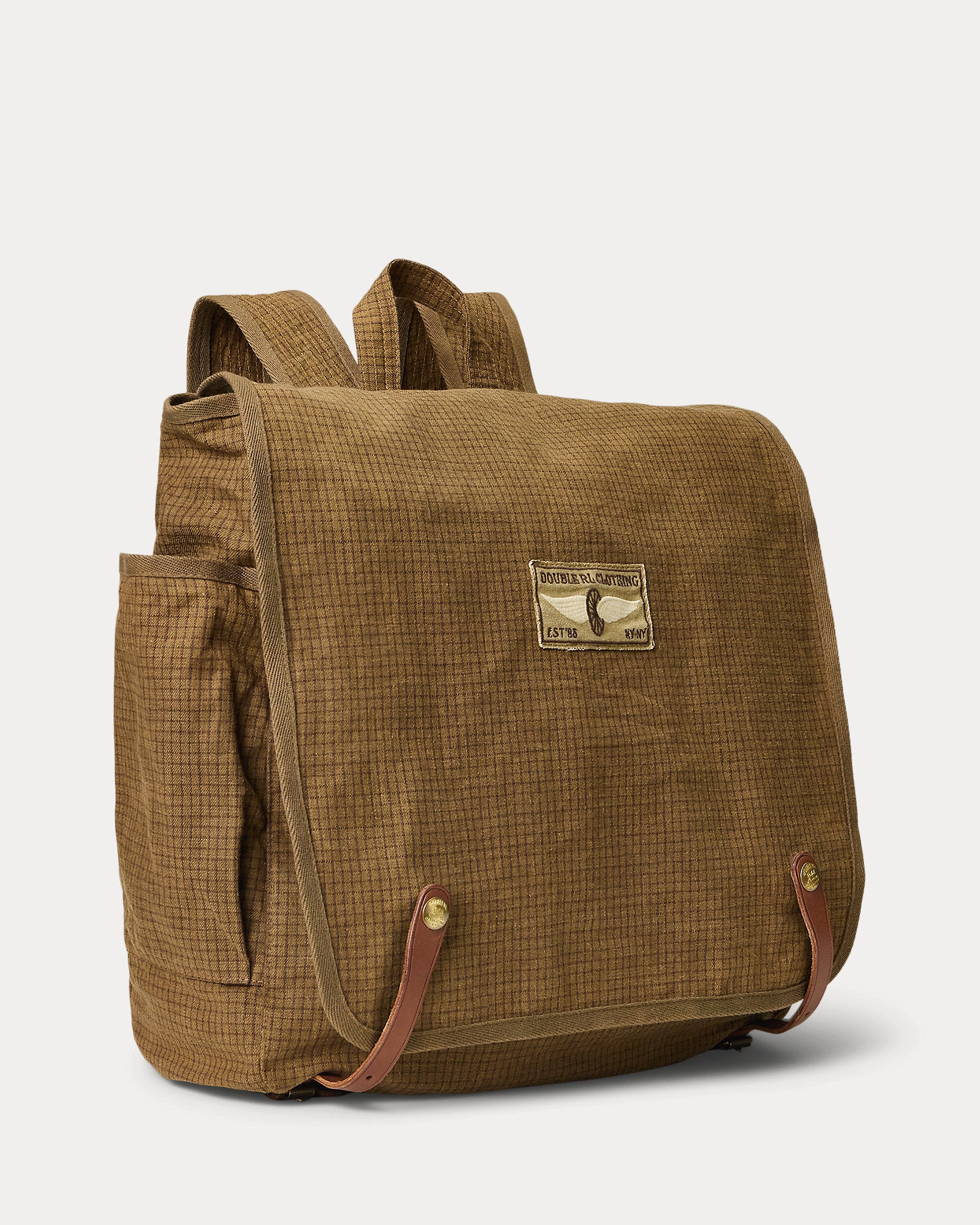 RRL Leather-Trim Oilcloth Backpack