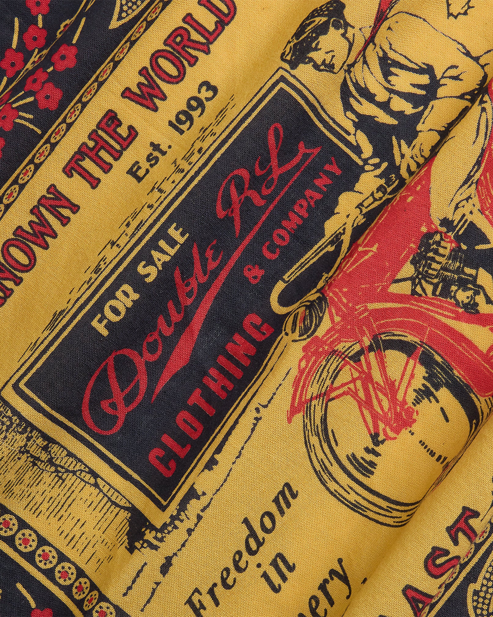 RRL Motorcyclist-Print Cotton Bandanna