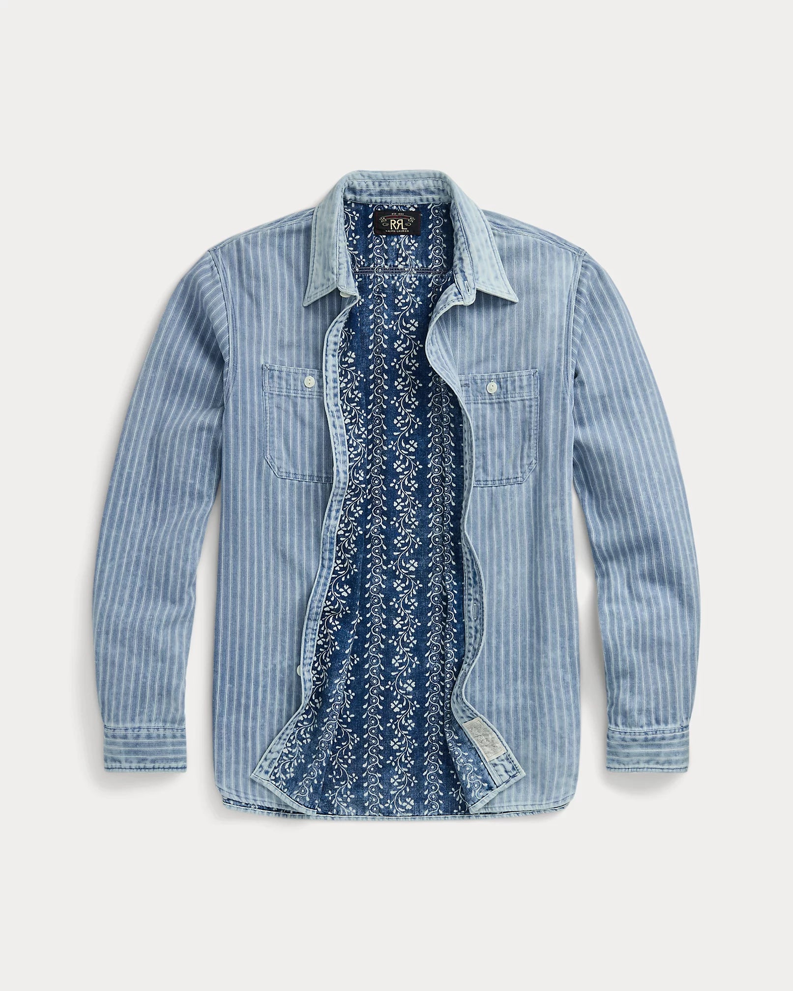 RRL Indigo Striped Double-Faced Workshirt