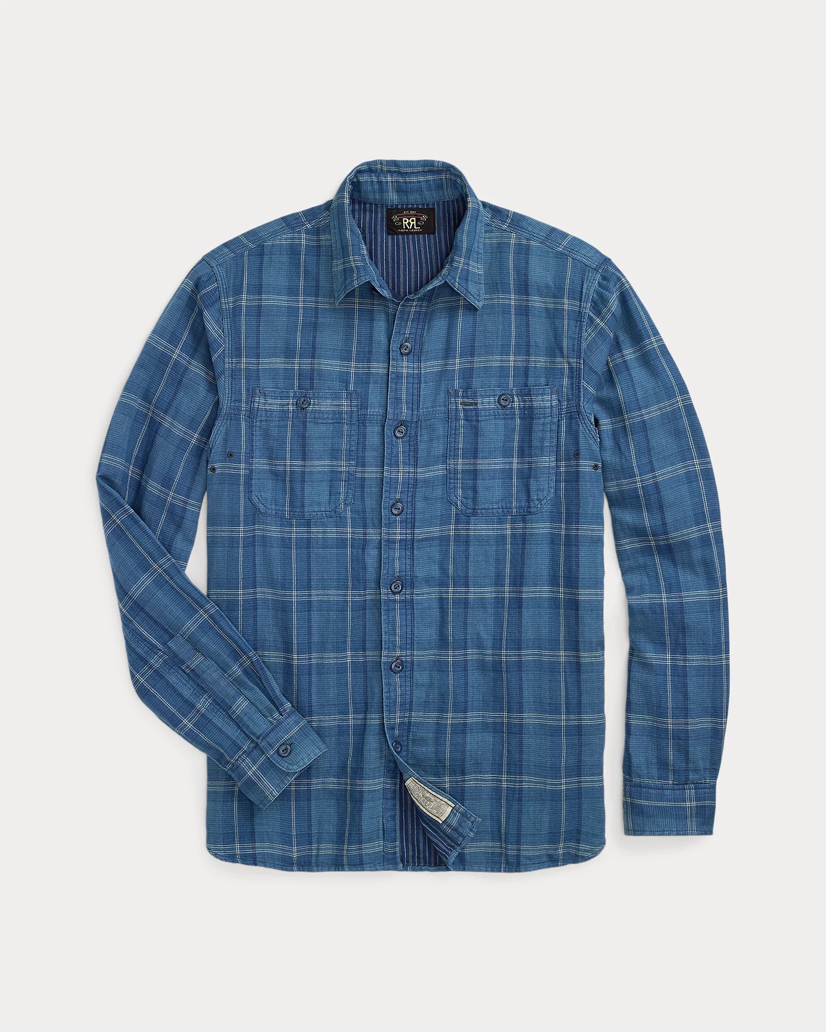 RRL Indigo Plaid Double-Faced Workshirt