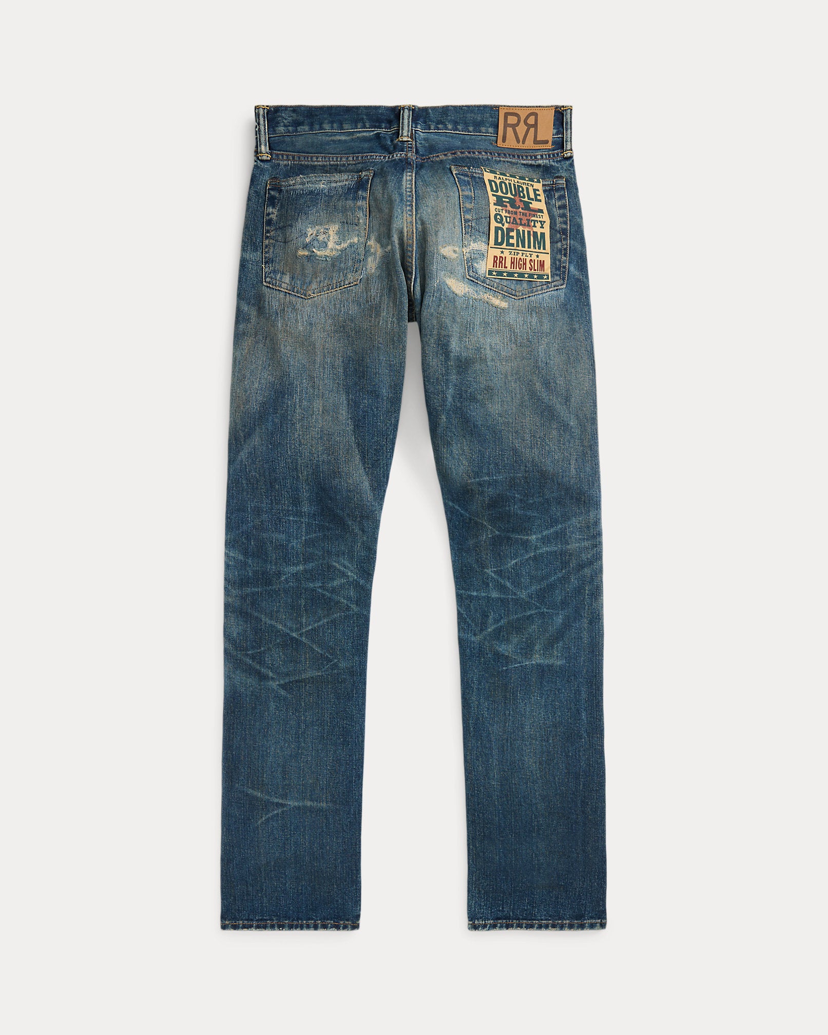 RRL High Slim Brannon Repaired Jean