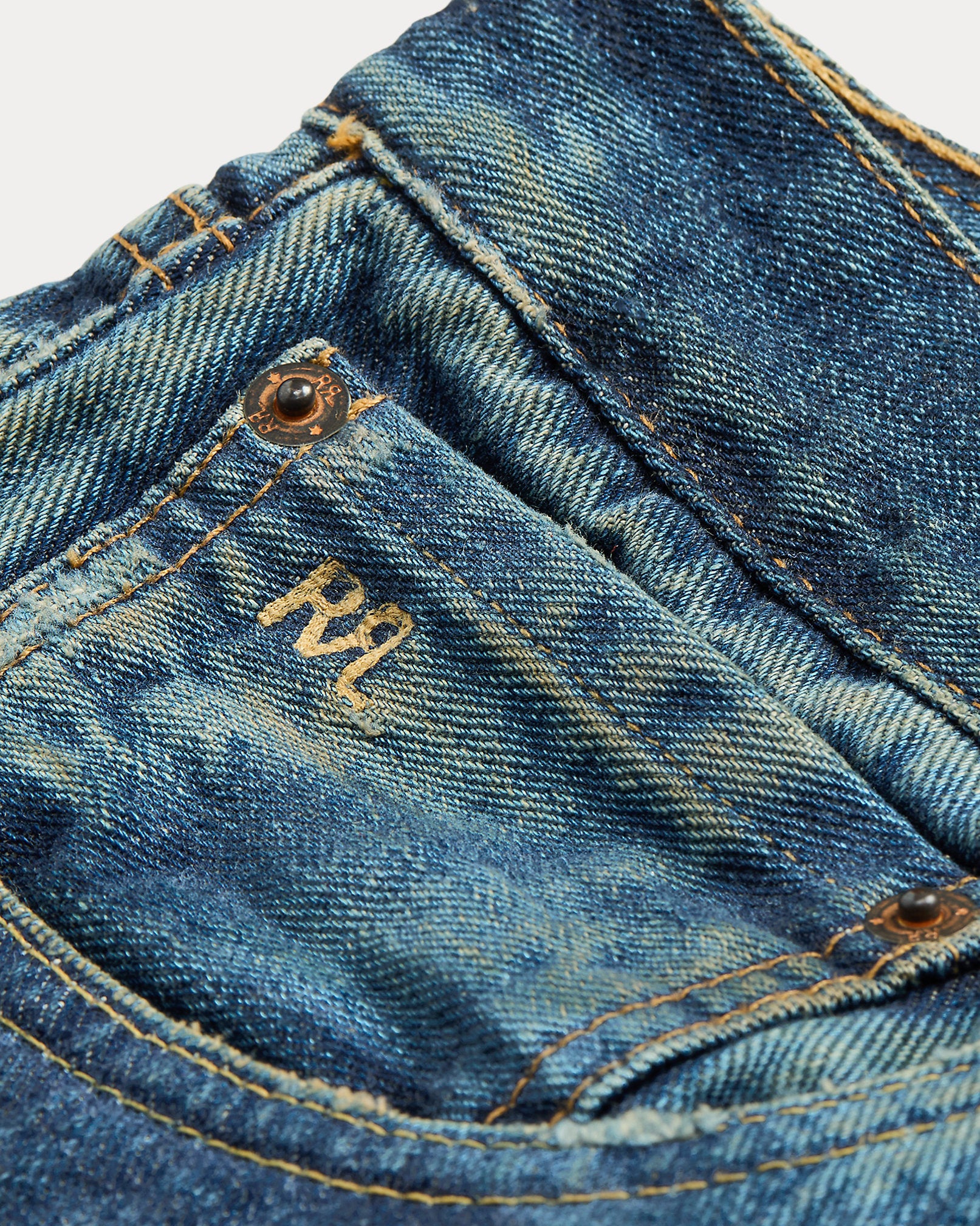 RRL High Slim Brannon Repaired Jean