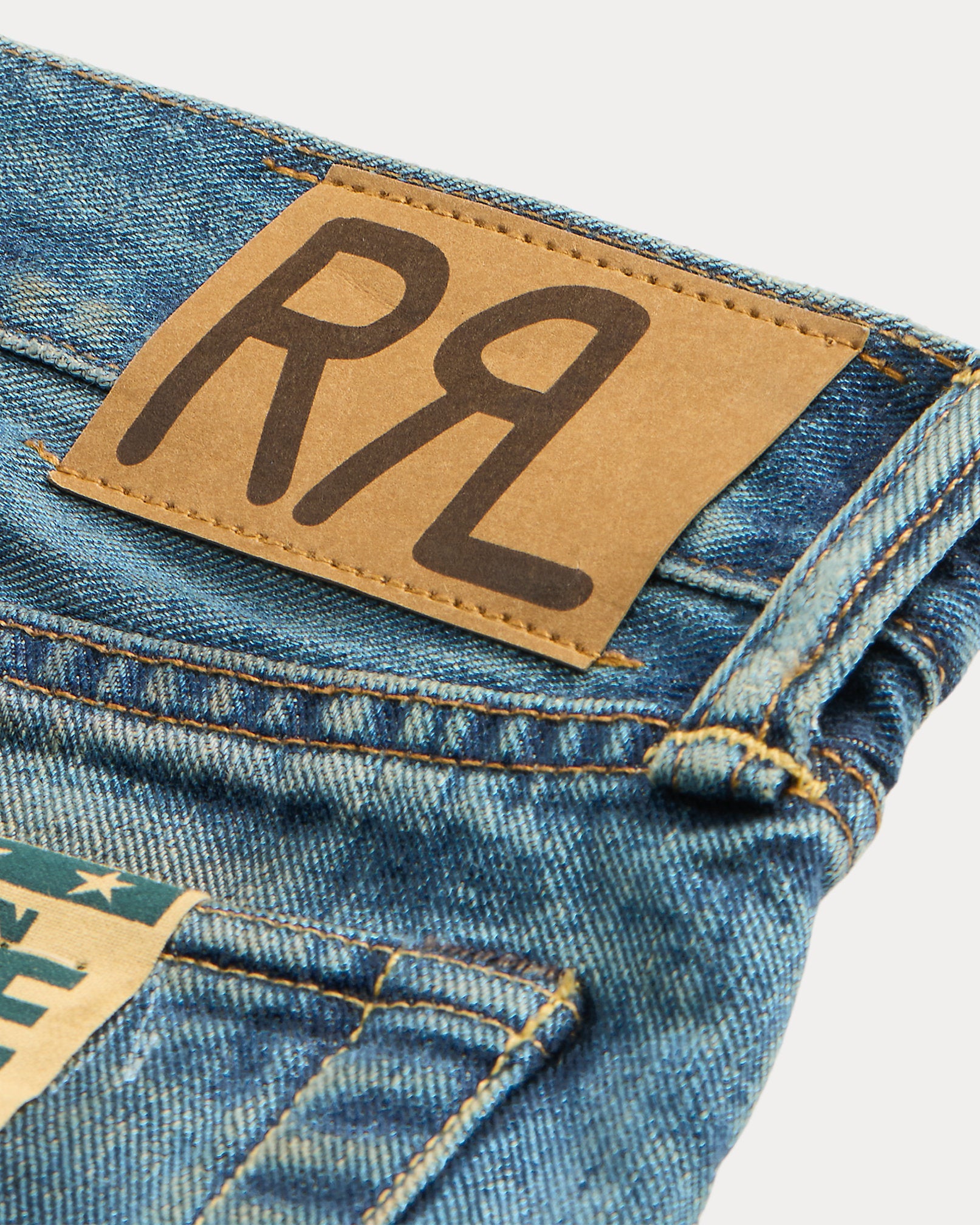 RRL High Slim Brannon Repaired Jean