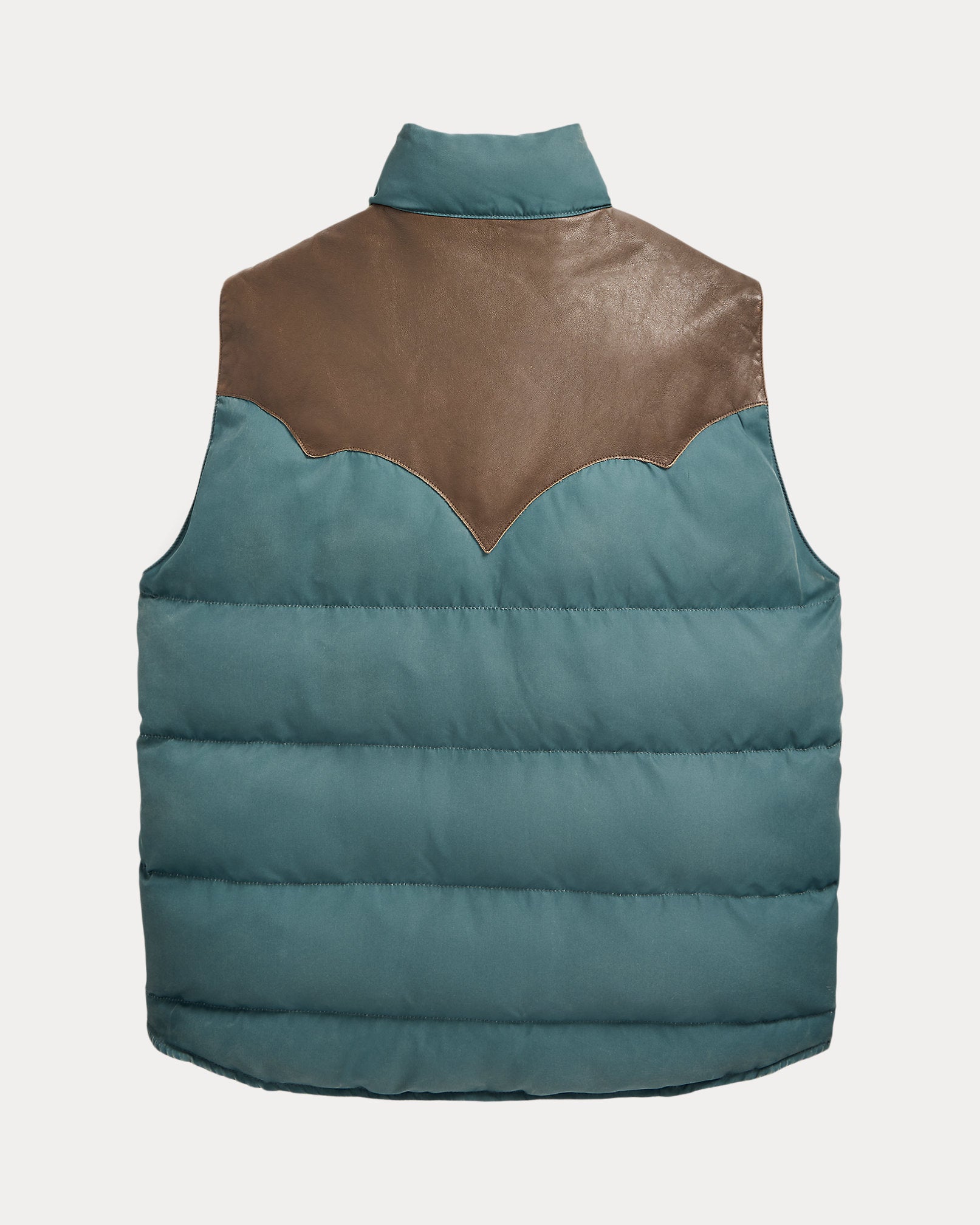 RRL Leather-Yoke Quilted Vest