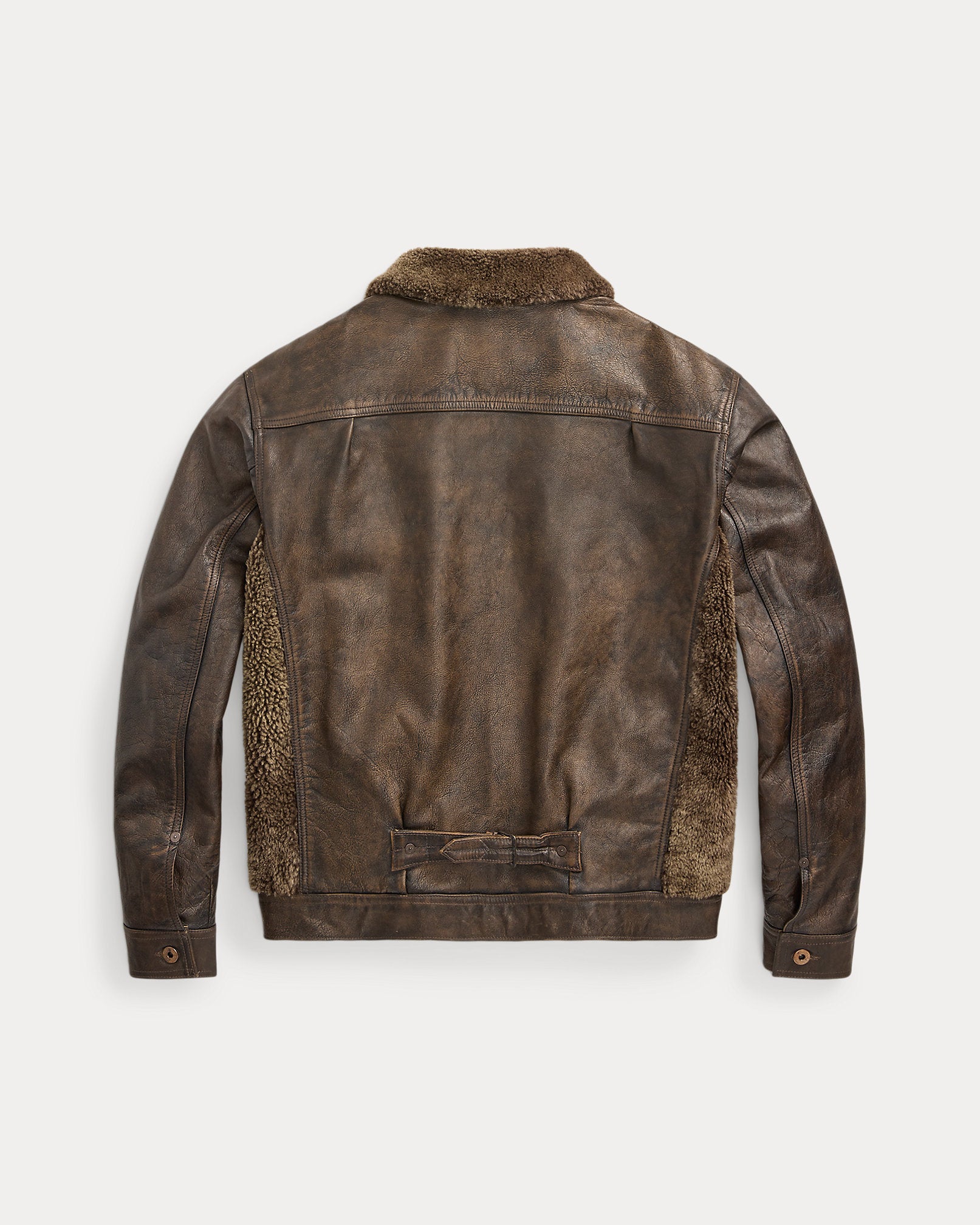 RRL Shearling-Paneled Leather Jacket