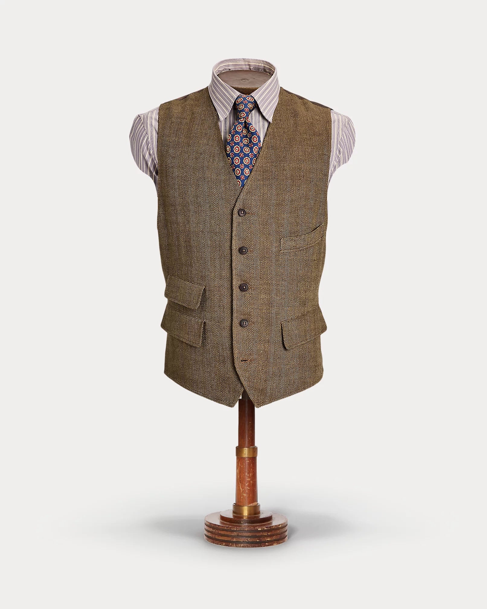 RRL Linen Herringbone Vest