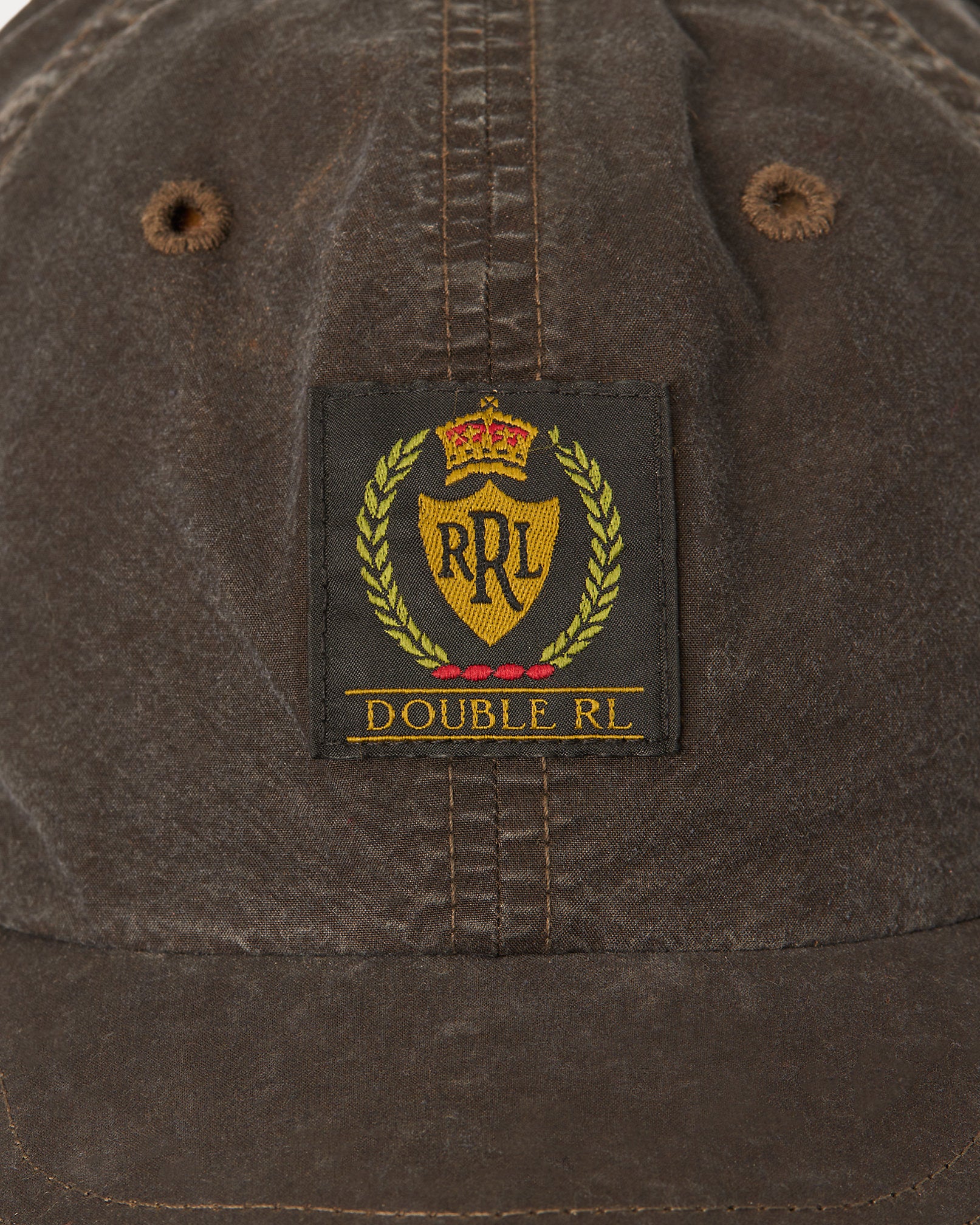 RRL Oilcloth Ball Cap - Dark Brown