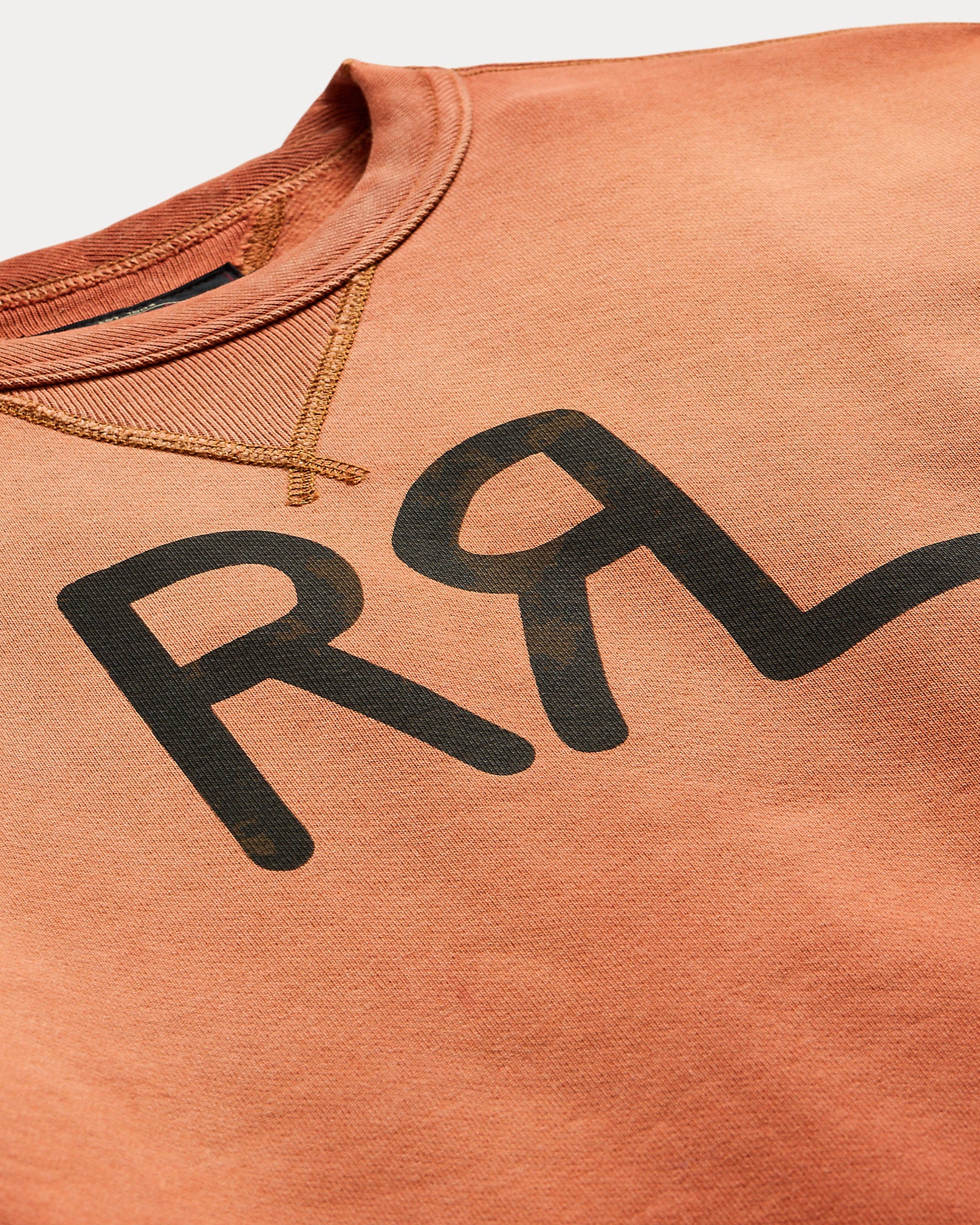 RRL Vintage Orange French Terry Logo Sweatshirt